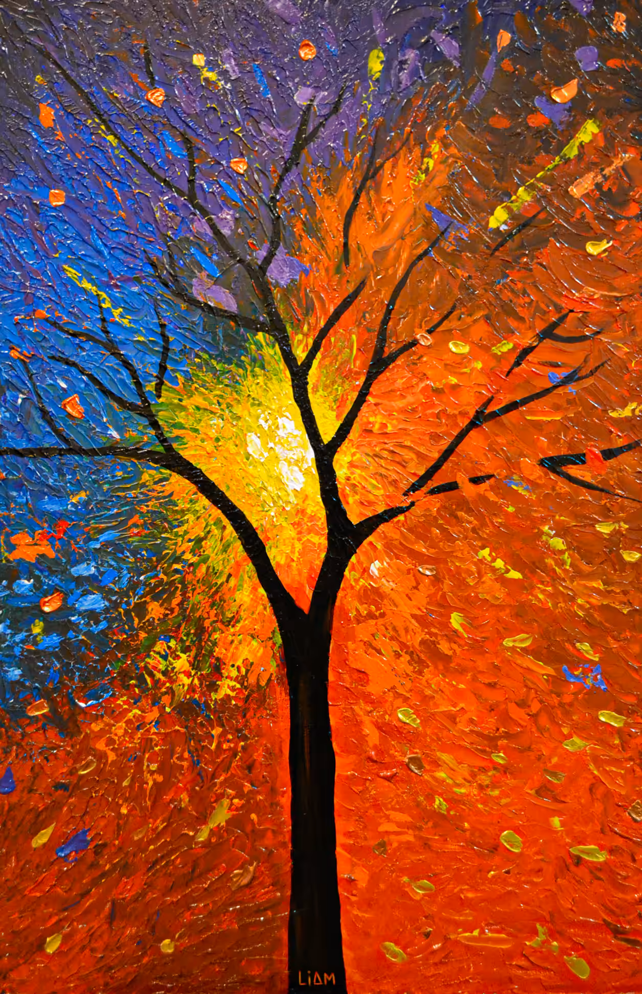 Acrylic painting: Bright autumn