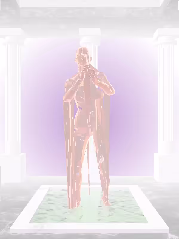 HeavenComputer: The Fragmented Cheering Fiery Red Woman #7050