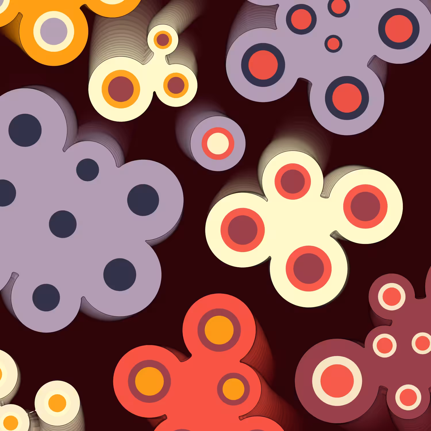 Geometric colorful shapes (Free edition) #25