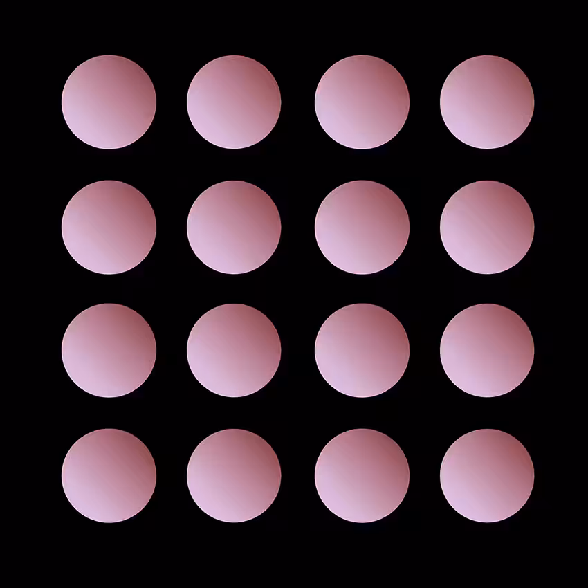 Twelve Pink Circles