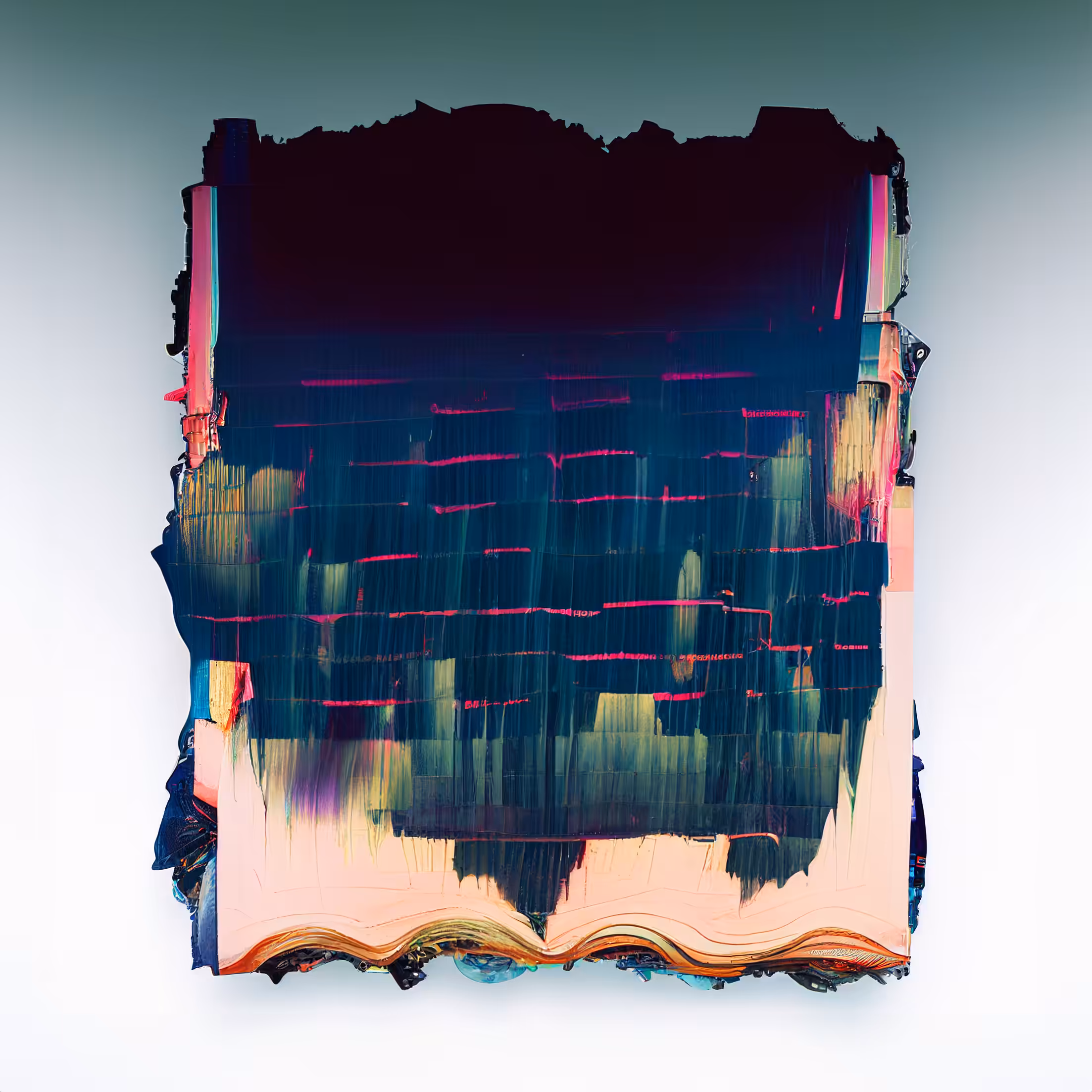 Colored square angle iteration #69 on screen