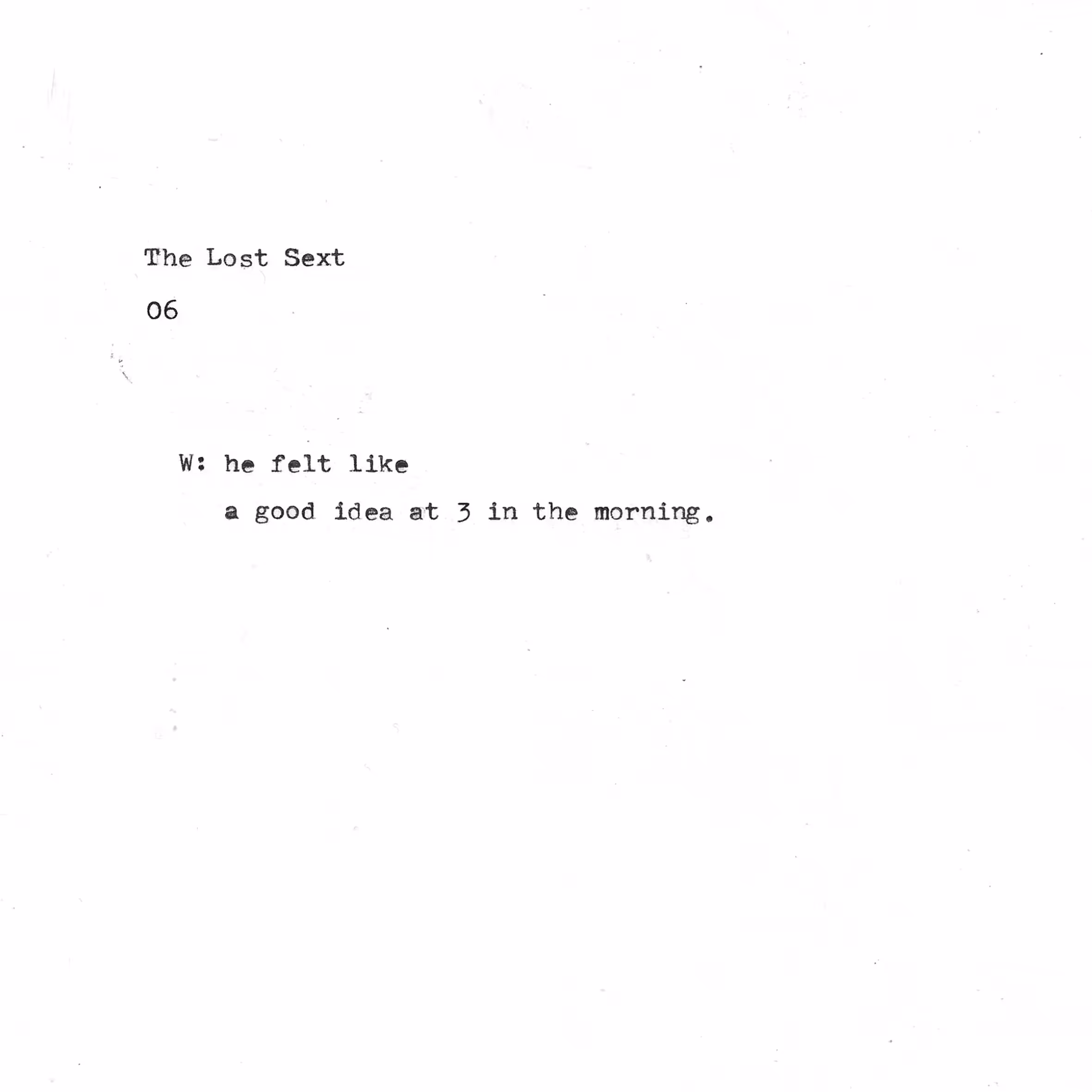 The Lost Sext | 06