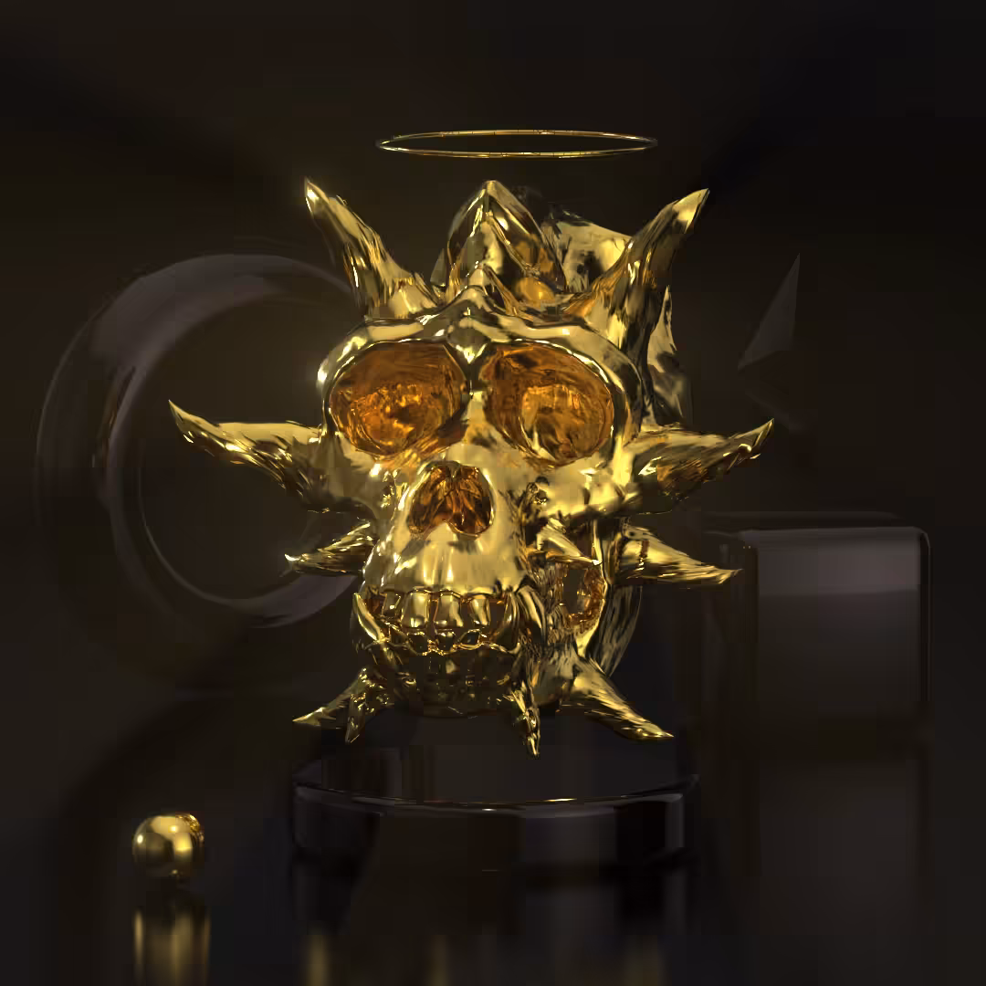 Monk Skull Matrix Gold | Dead collection