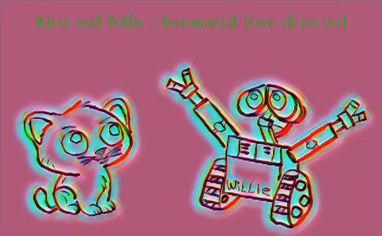 Kitti and Willie / Interracial love detected. [pink edition]