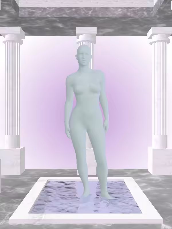 The Threatening Matte Pale Green Woman #5863