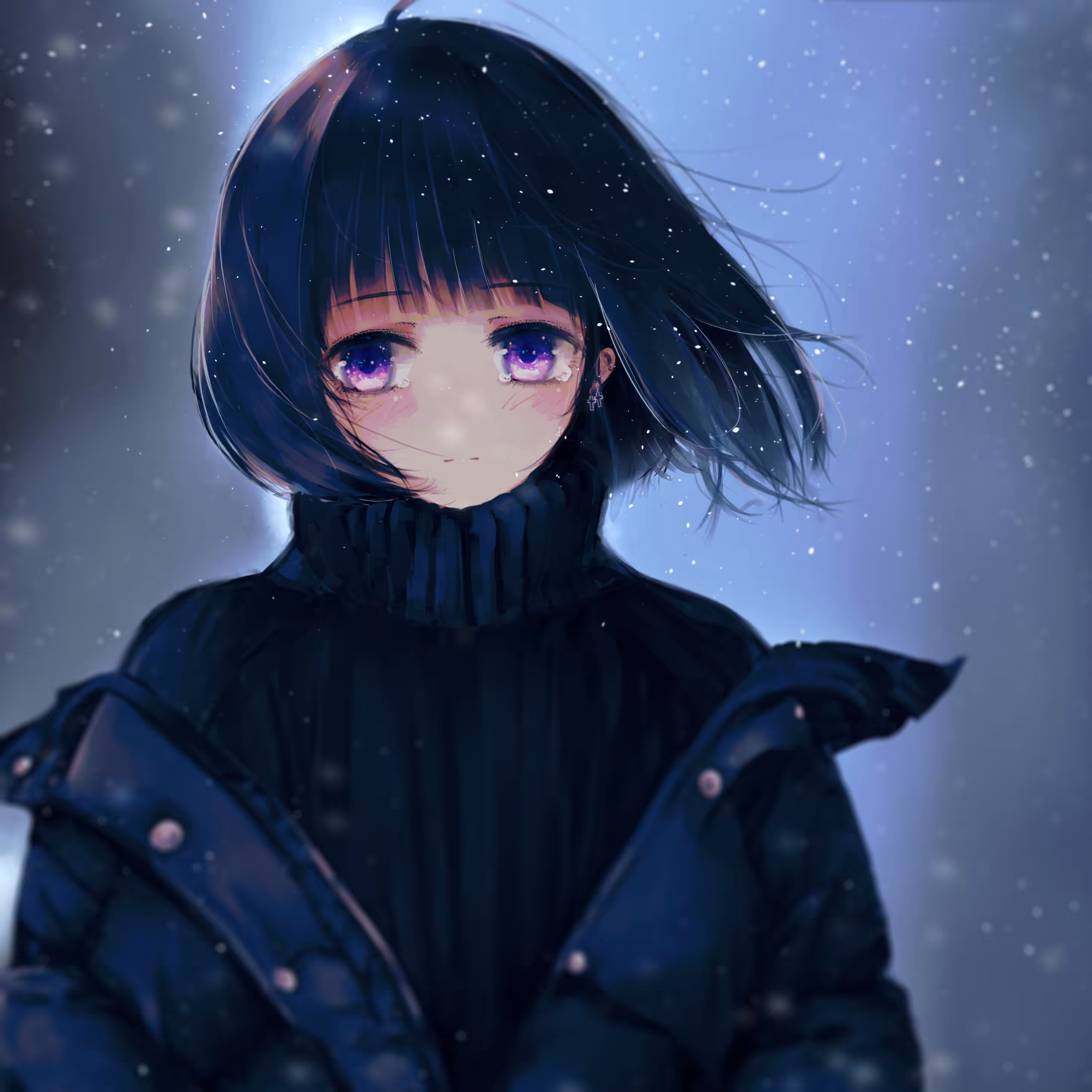 Tears melt into snow