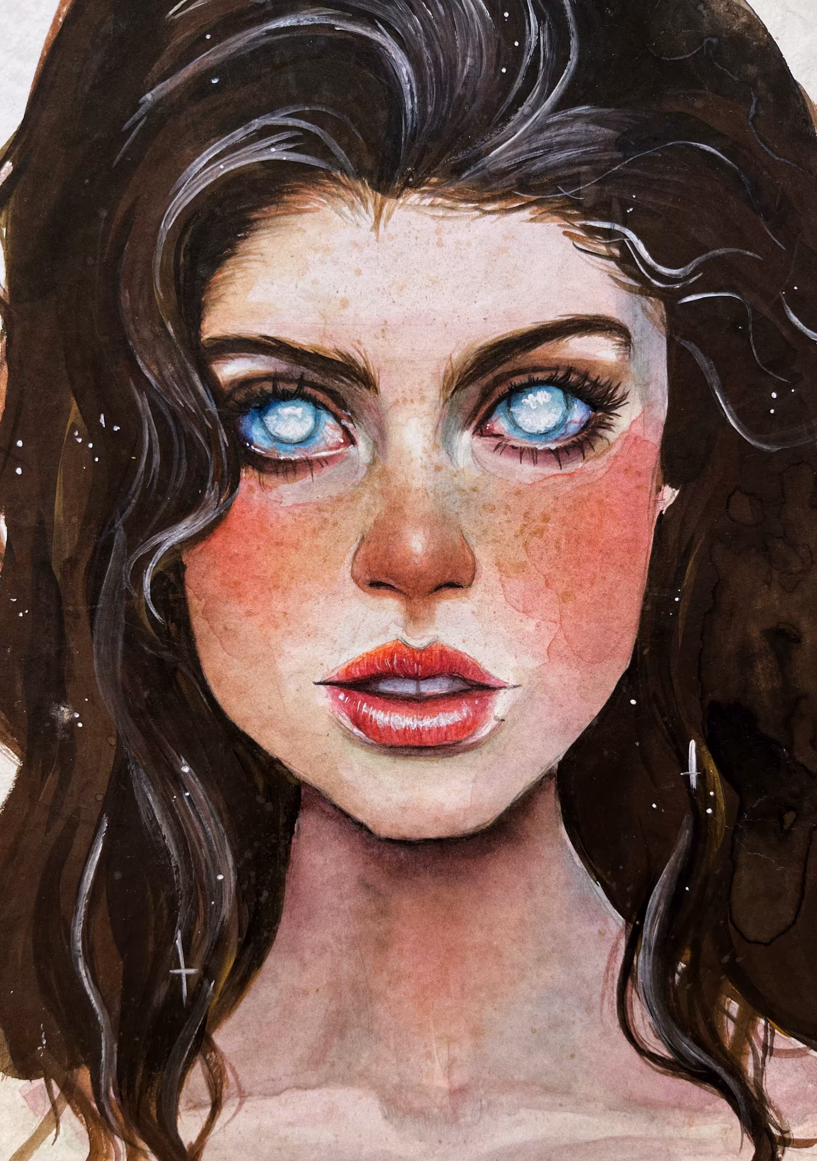 Watercolour portrait: Rest