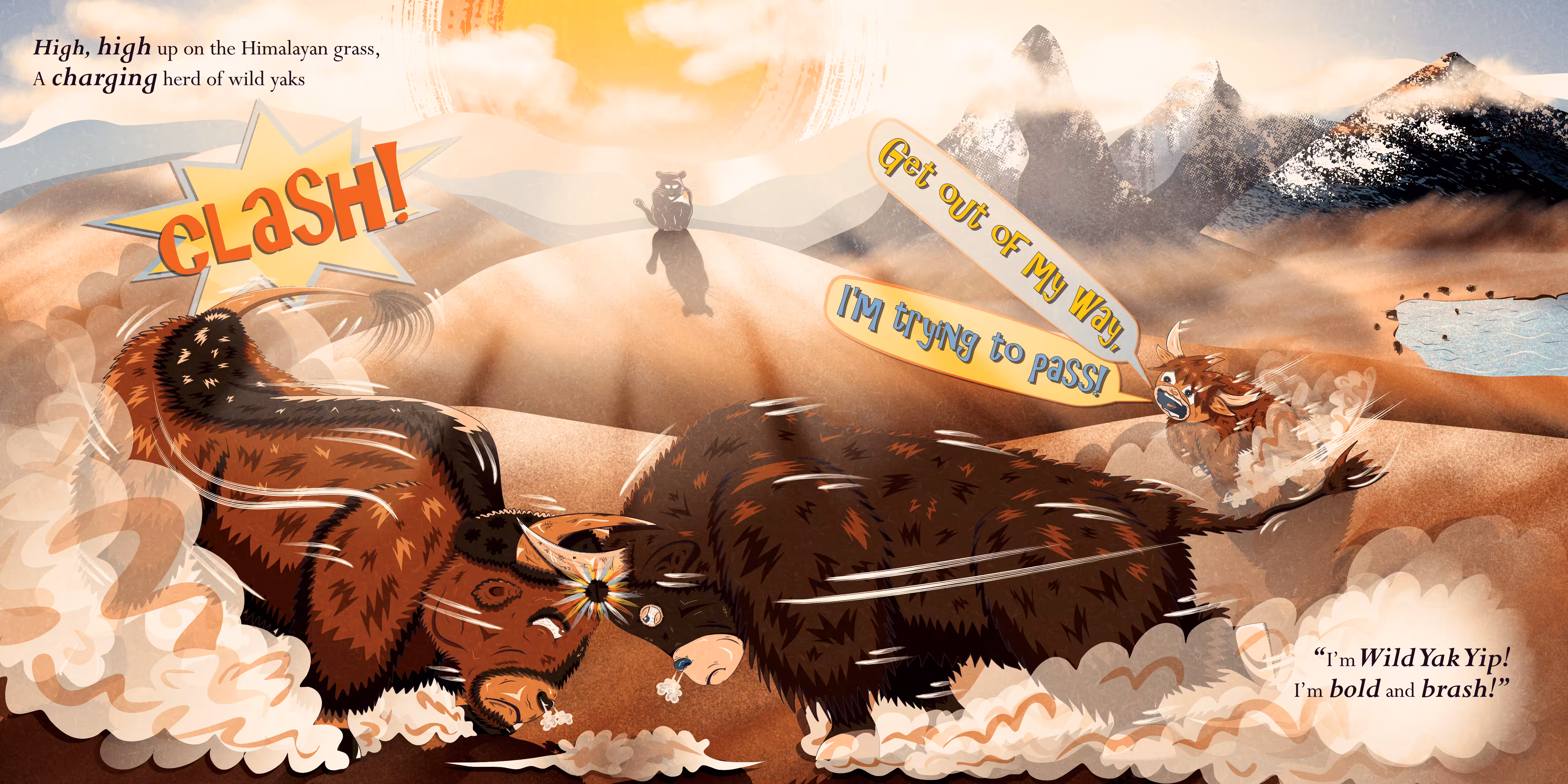 Wild Yak Yip: Children's Picture Book Double Spread [Pages 12-13]