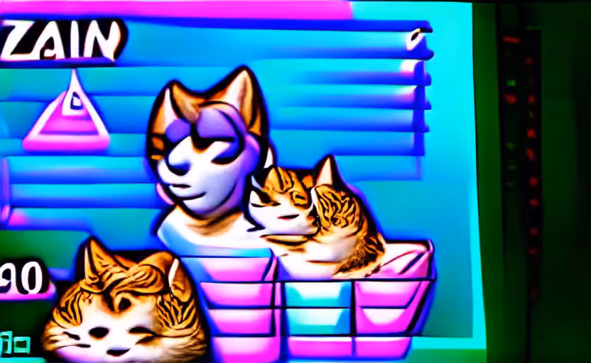 Vaporwave Cats 4