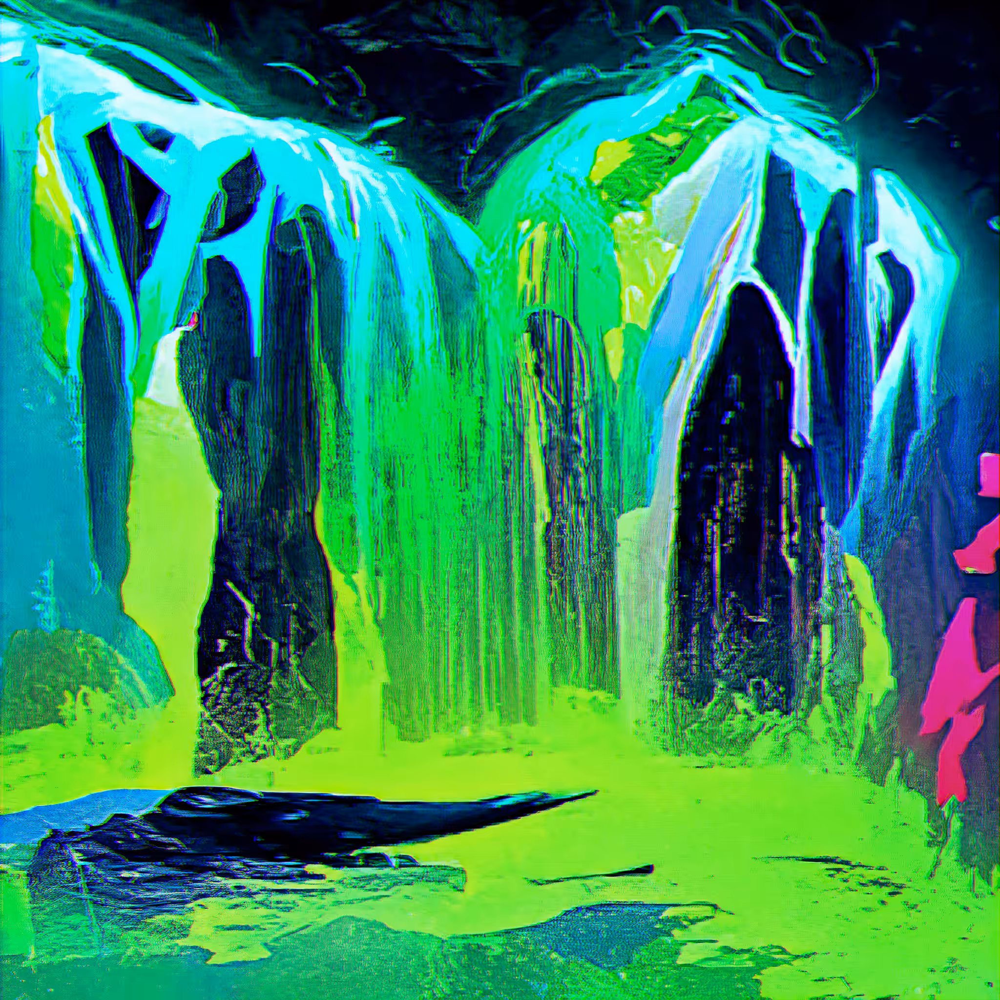 Frozen Neon Cave