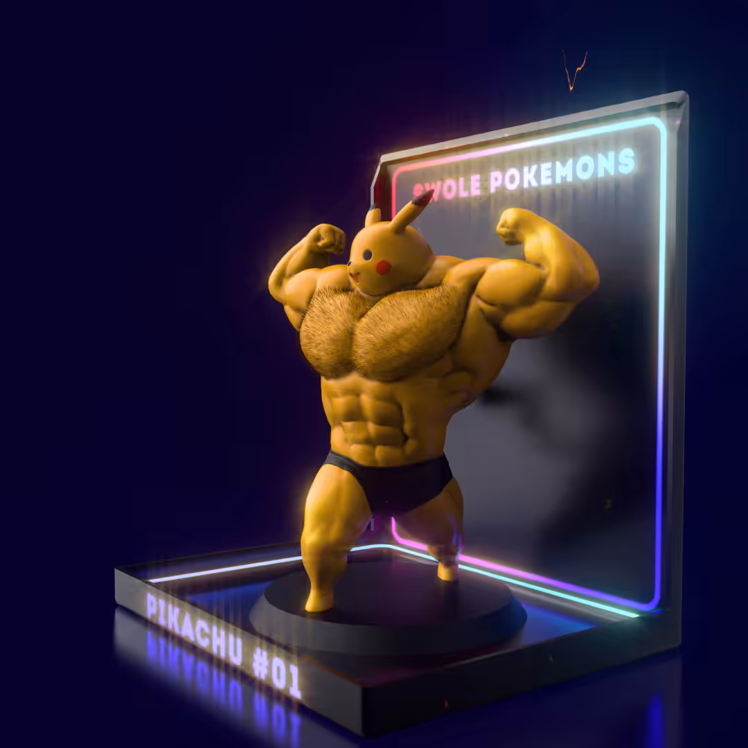 Swole Pikachu #01