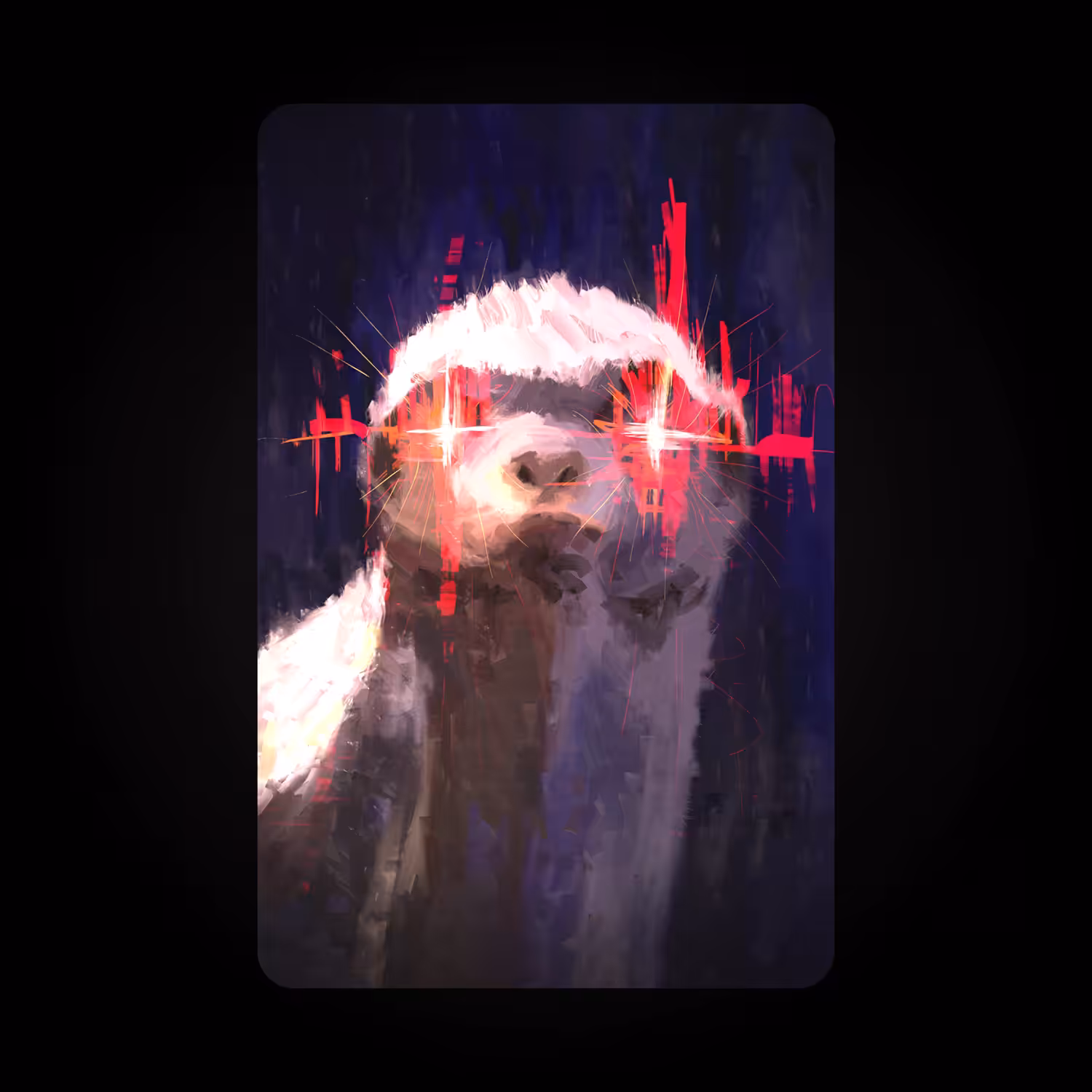 Self Portrait — Laser Eyes Card