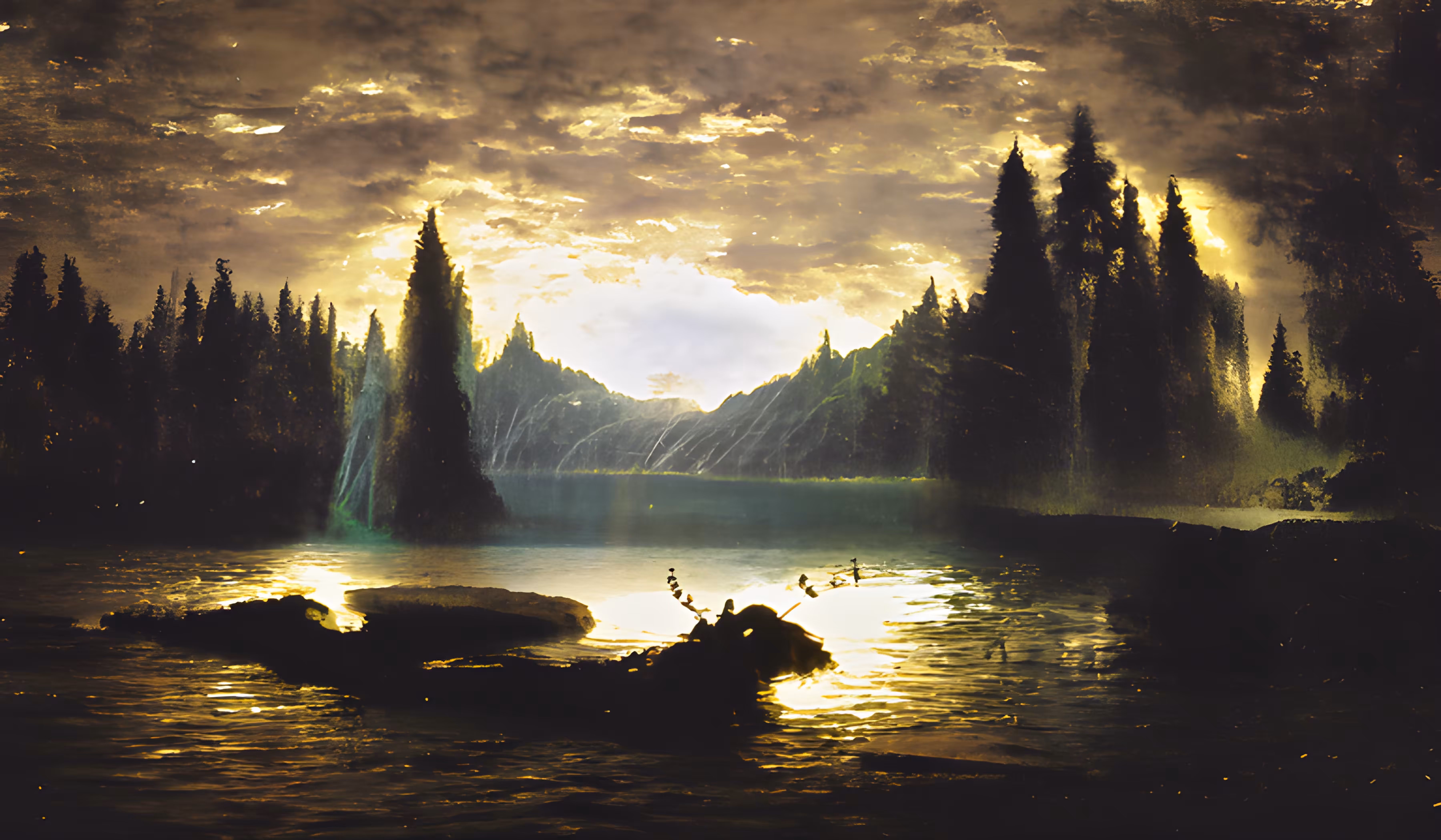 dark fantasy lake