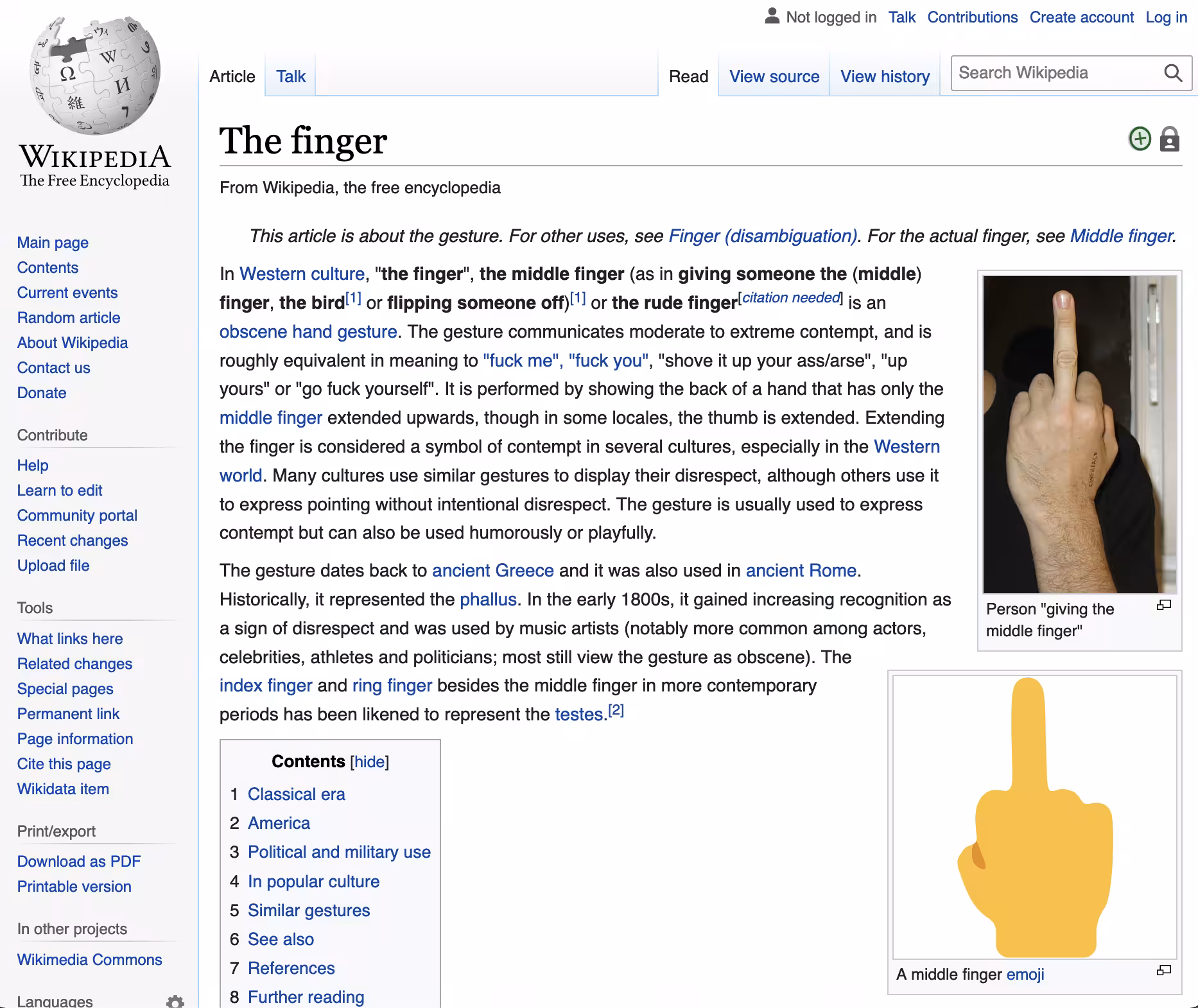 The finger