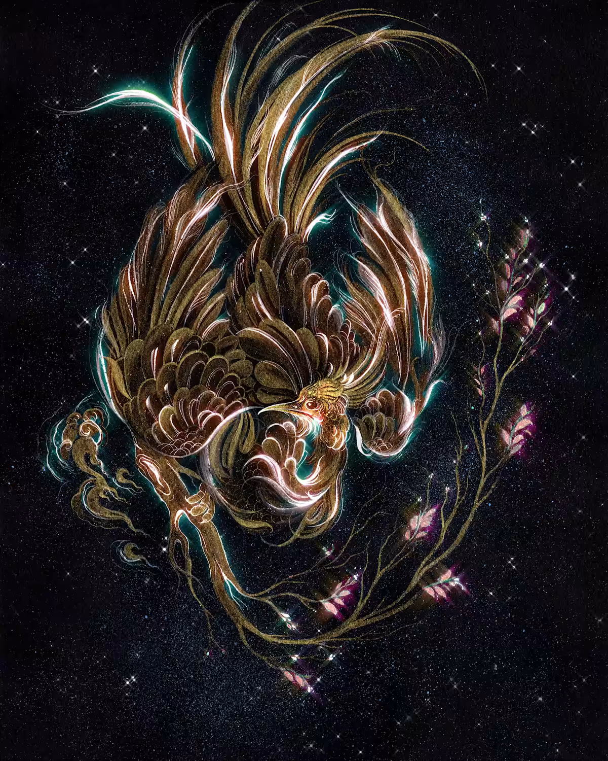 Phoenix passes through galaxies