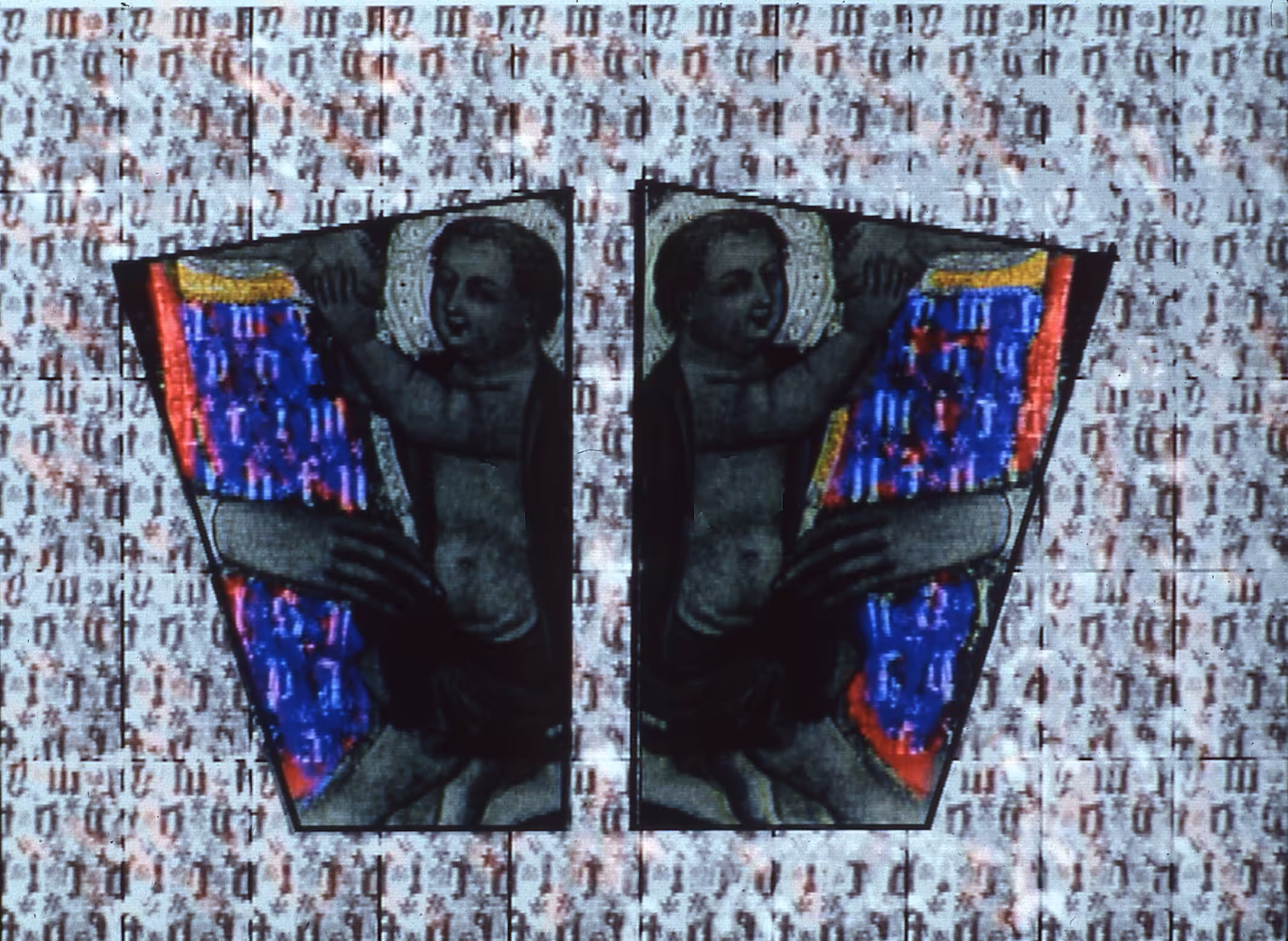Paintboxed Pioneers: Untitled (When the memory of history meets the memory of the computer - 2) 1985