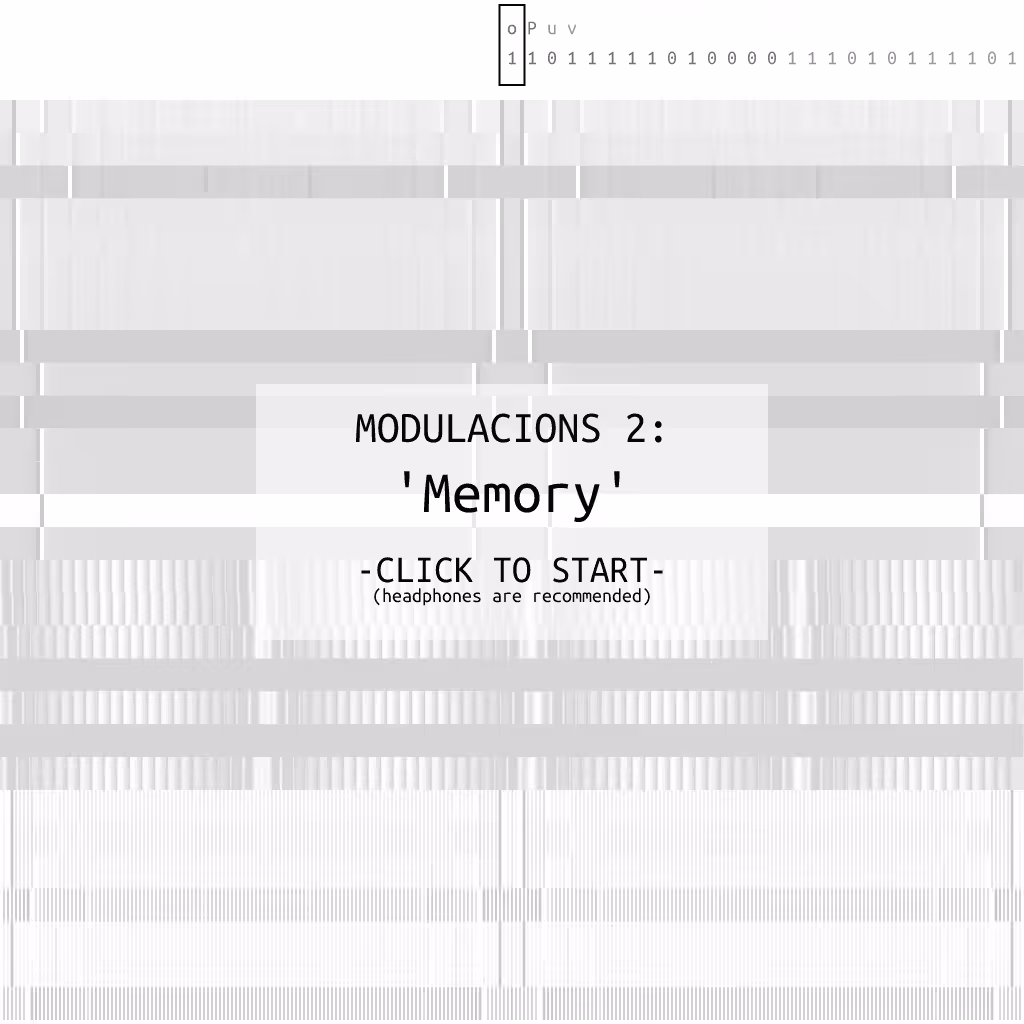 Modulacions 2: 'Memory' (audio) #24