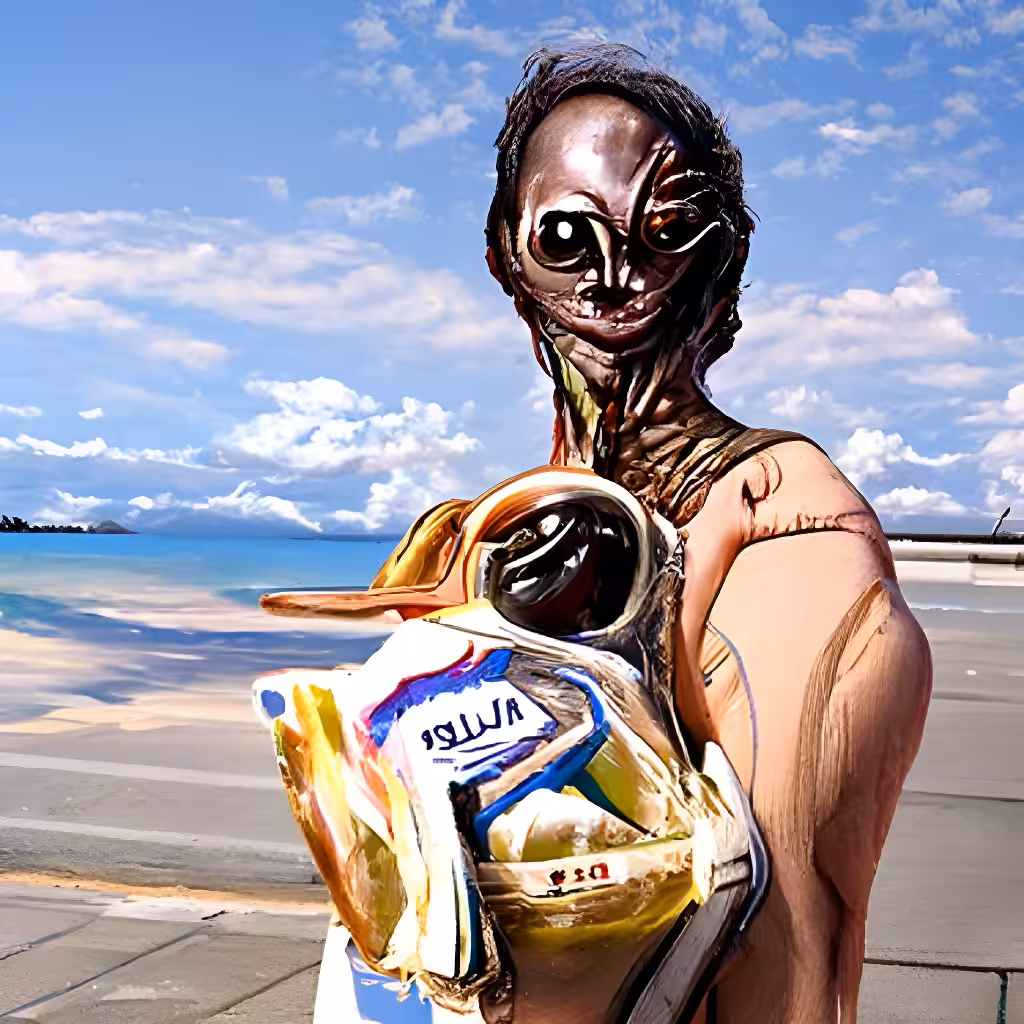 Alien with pet