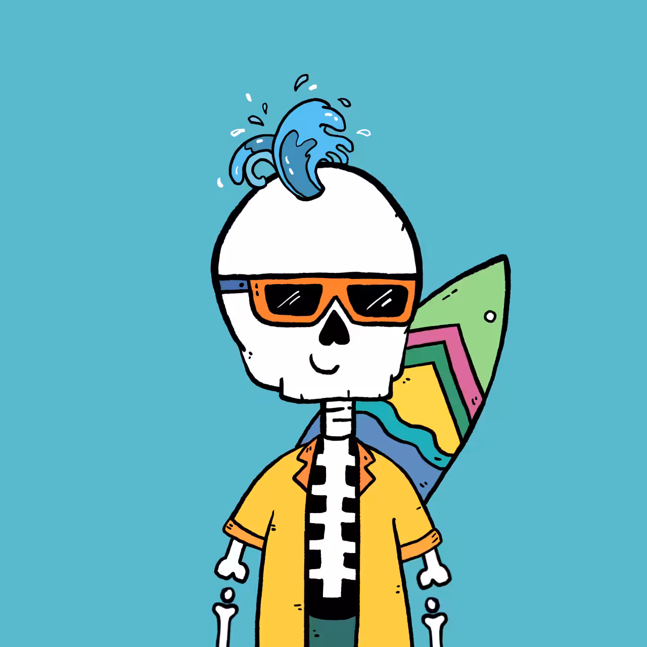 Skeledude: #140 Surf boy