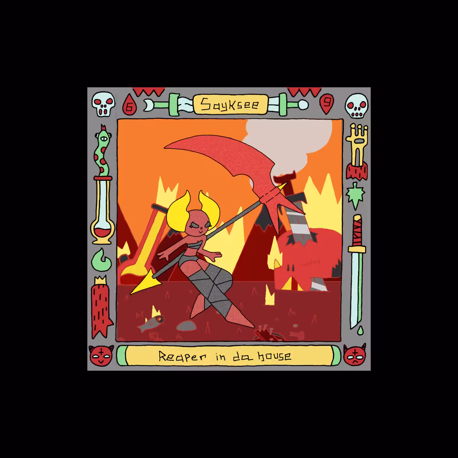 "Demonz" by Ramenyanen (me). Card 6. Sayksee.