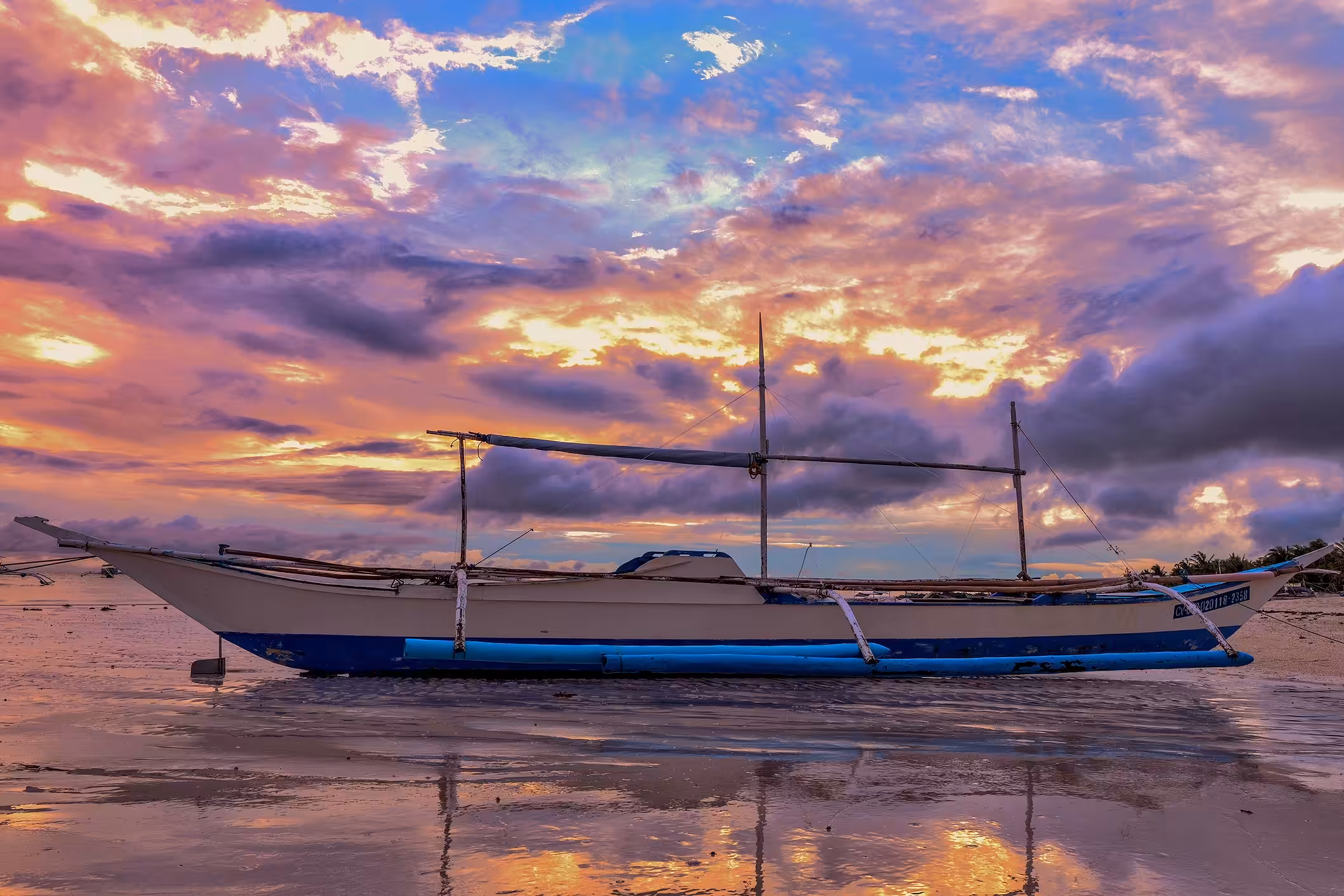Rodeo posts: Sunset in Bantayan Island, Philippines 