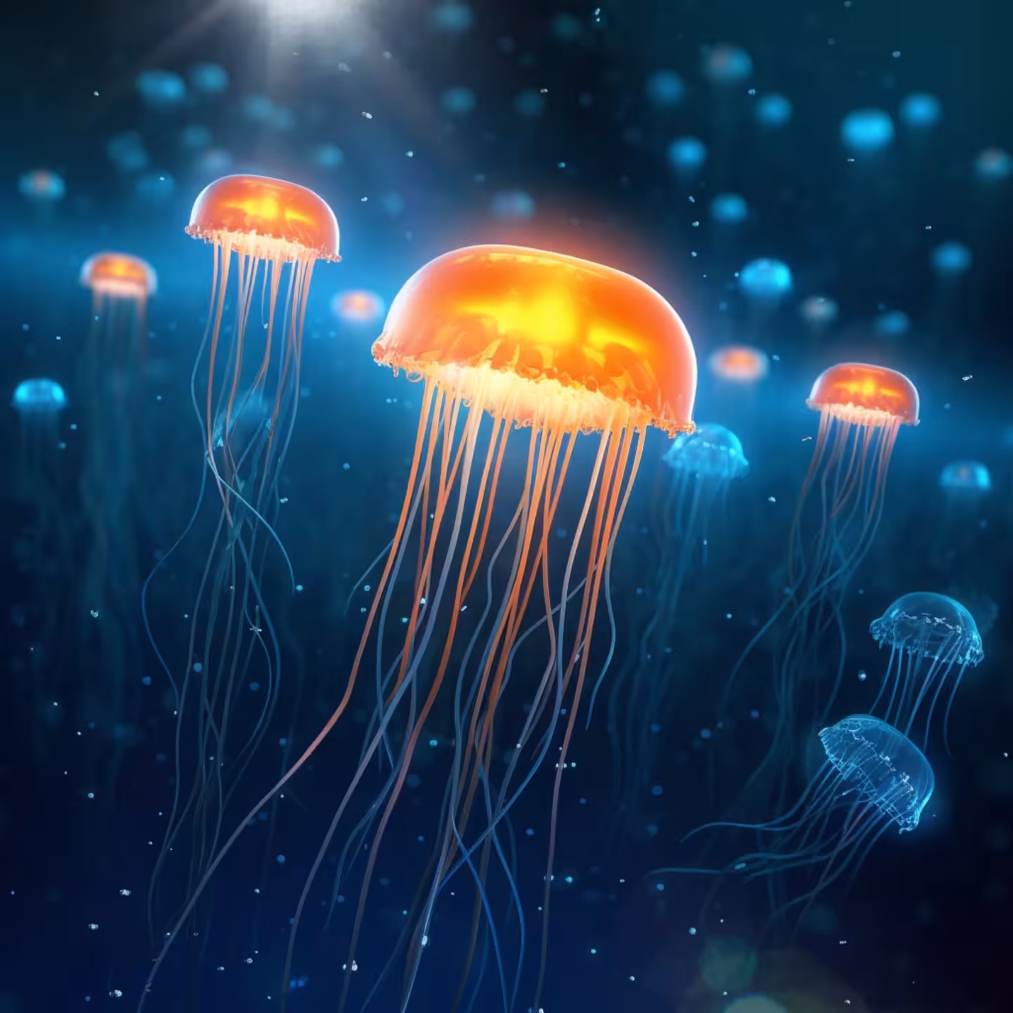 Jellyfish in the depths