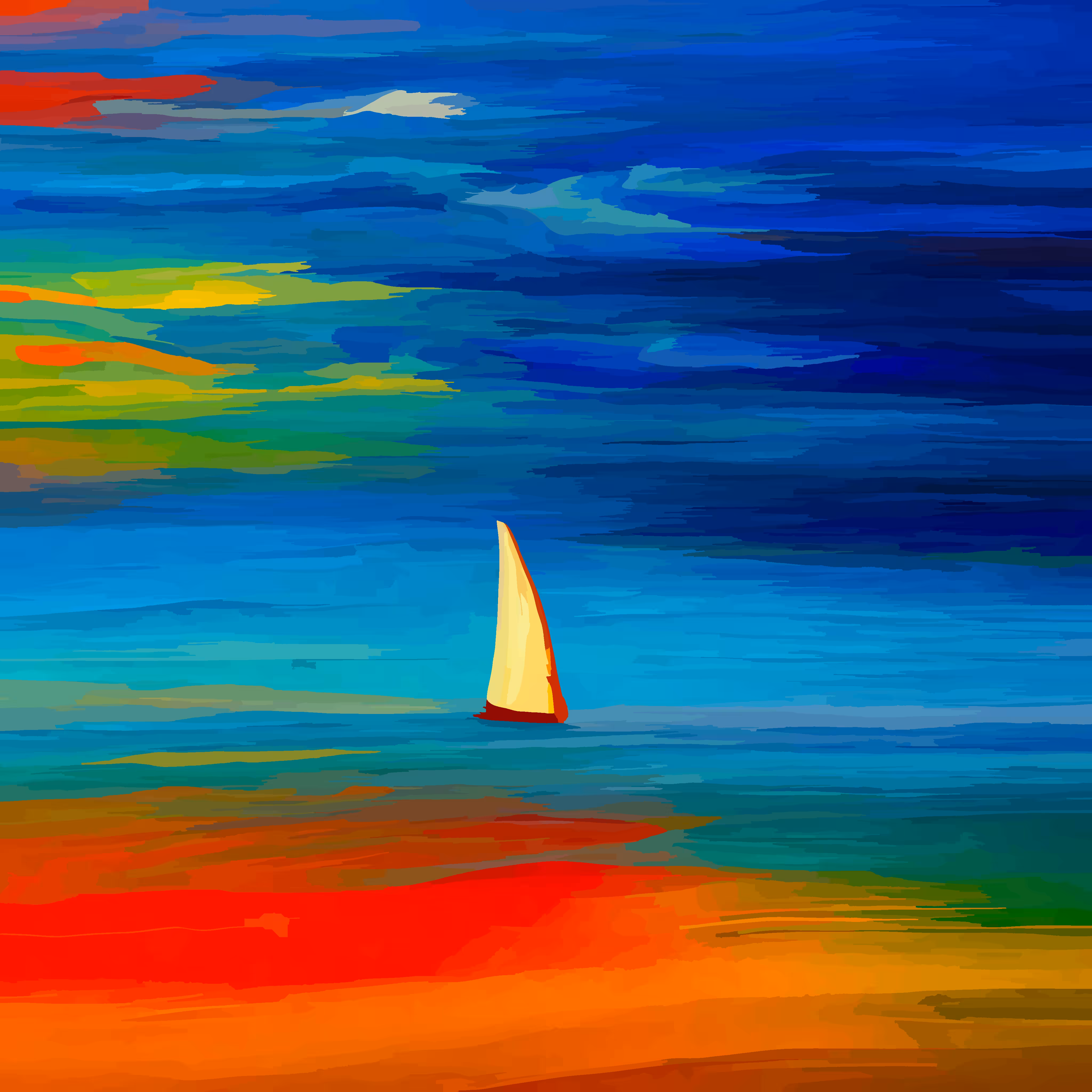 A marvelous and colorful world: Lone Sail