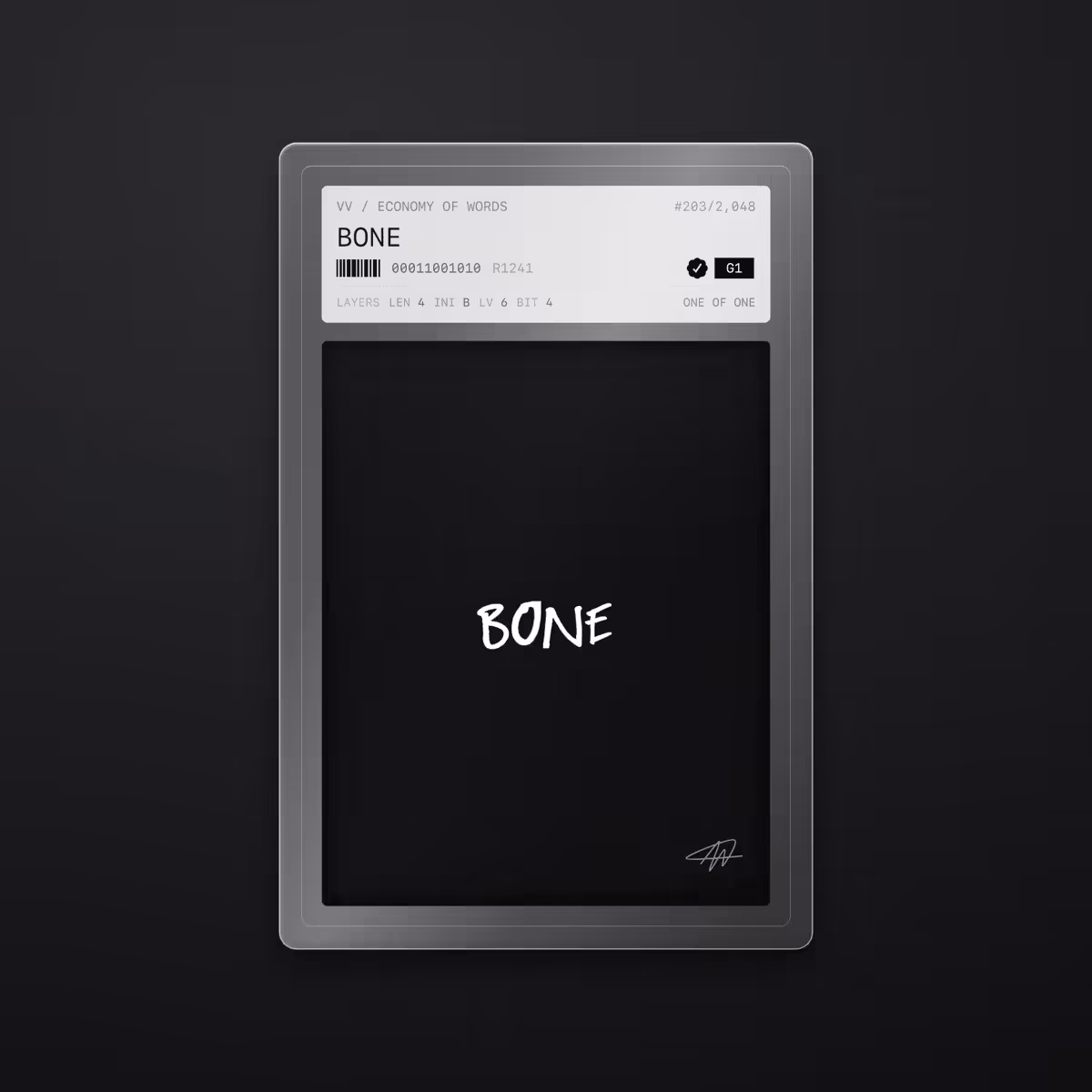 Economy of Words: BONE · #203