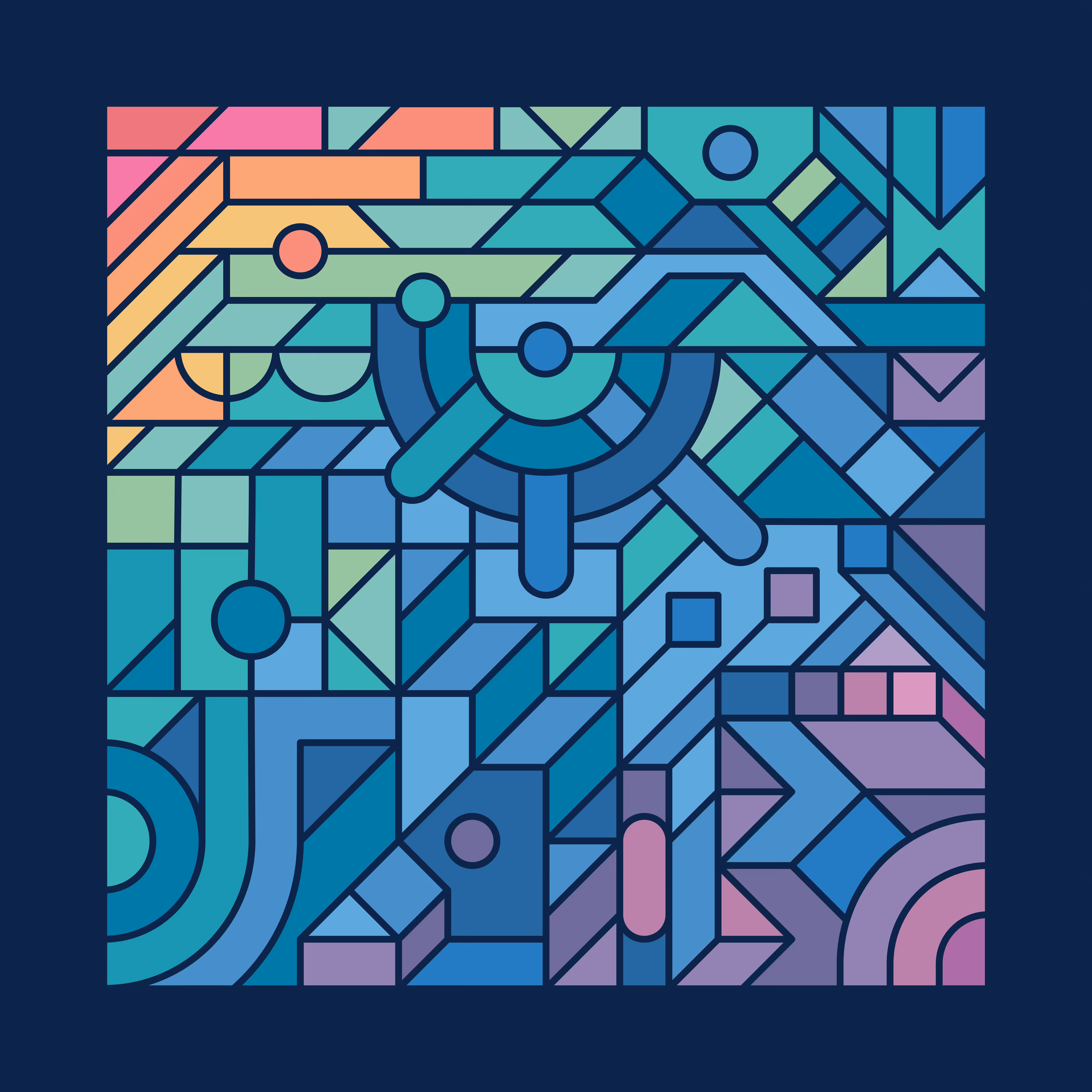 Colourful Chaos - Square vii.