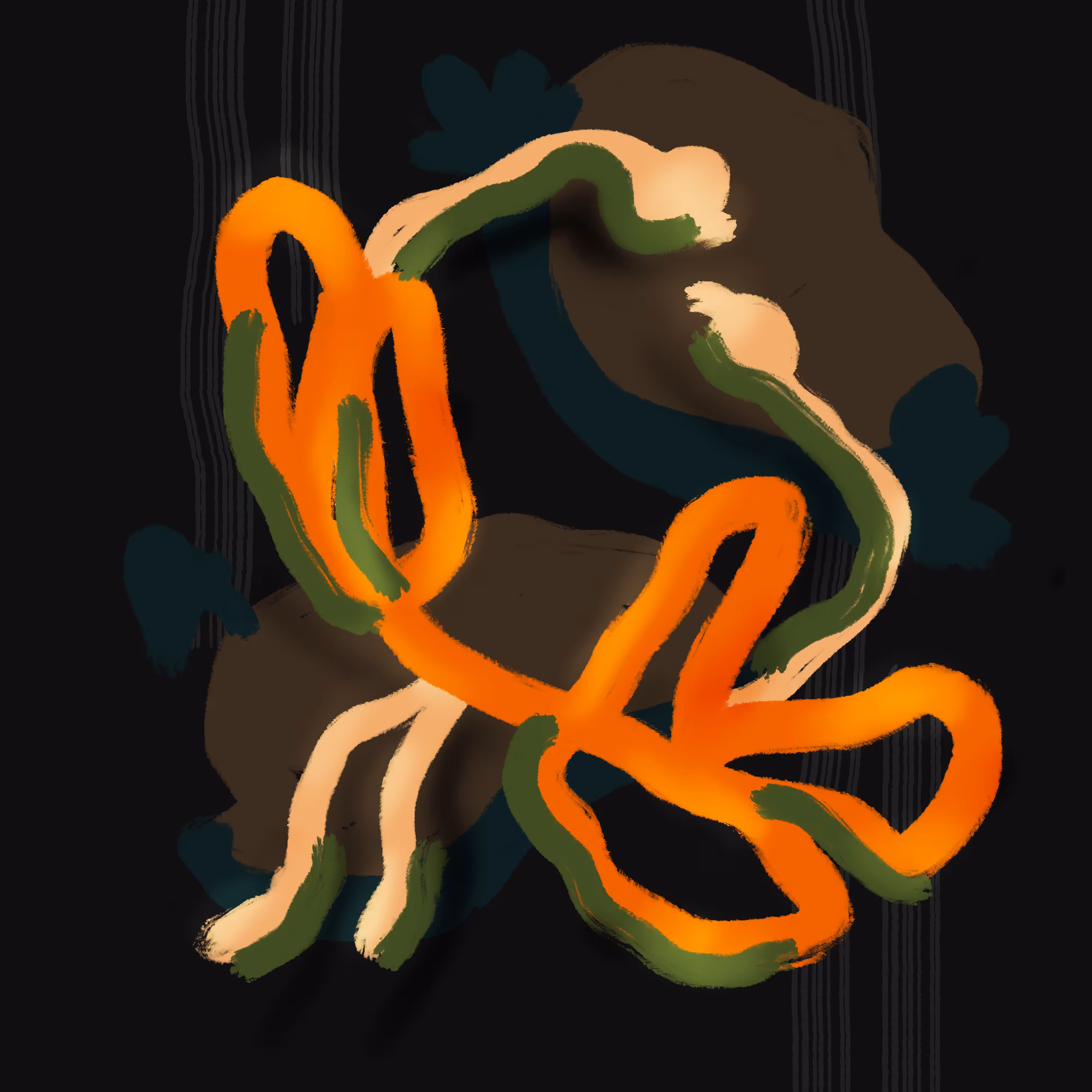 Snakes kiss