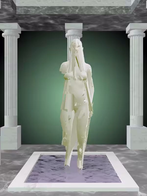 HeavenComputer: The Jumping Matte Green Woman #2677