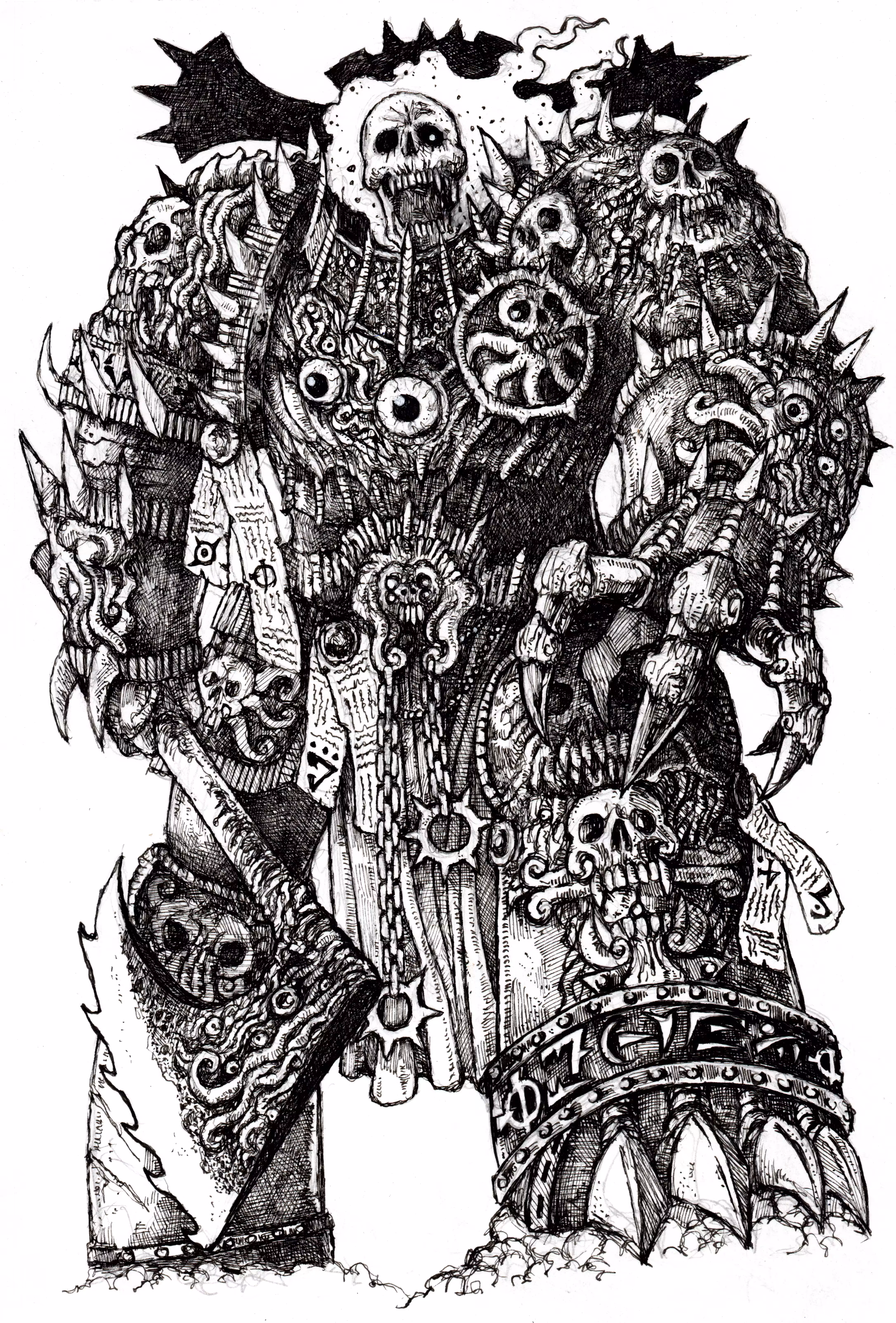 Flaming Skull "The Chaos Lord"