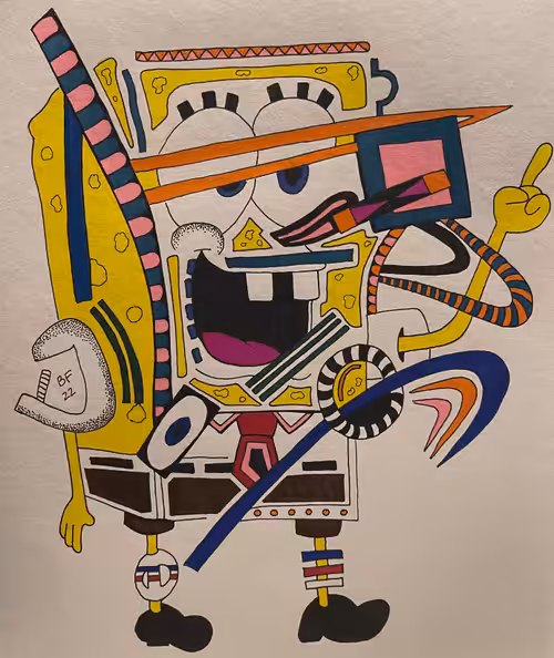 SpongeBob Abstract Pants