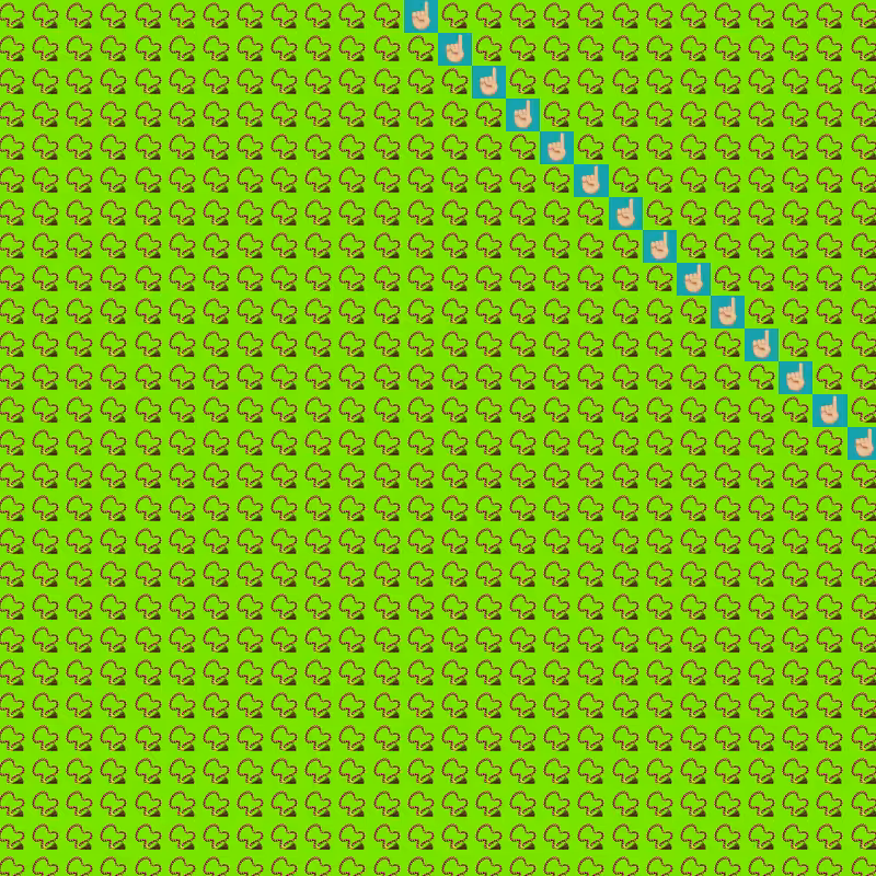 Elementary Cellular Emoji Automata #672