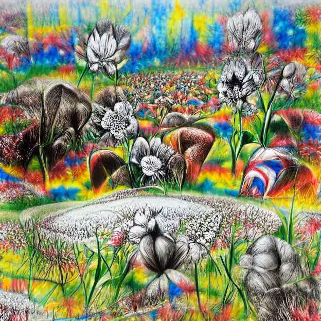 Psychedelic Flower Garden