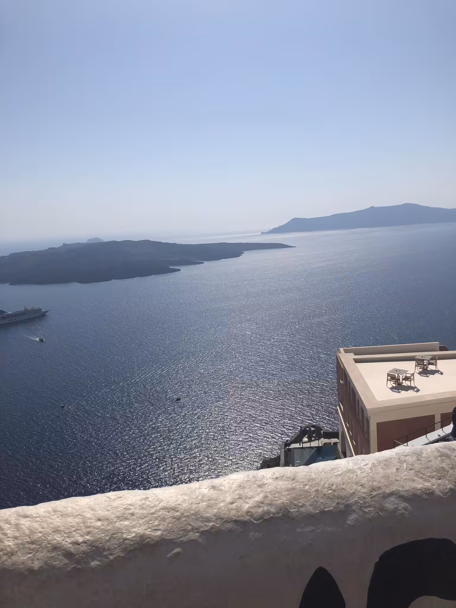 Reflections of a Serene Santorini Morning