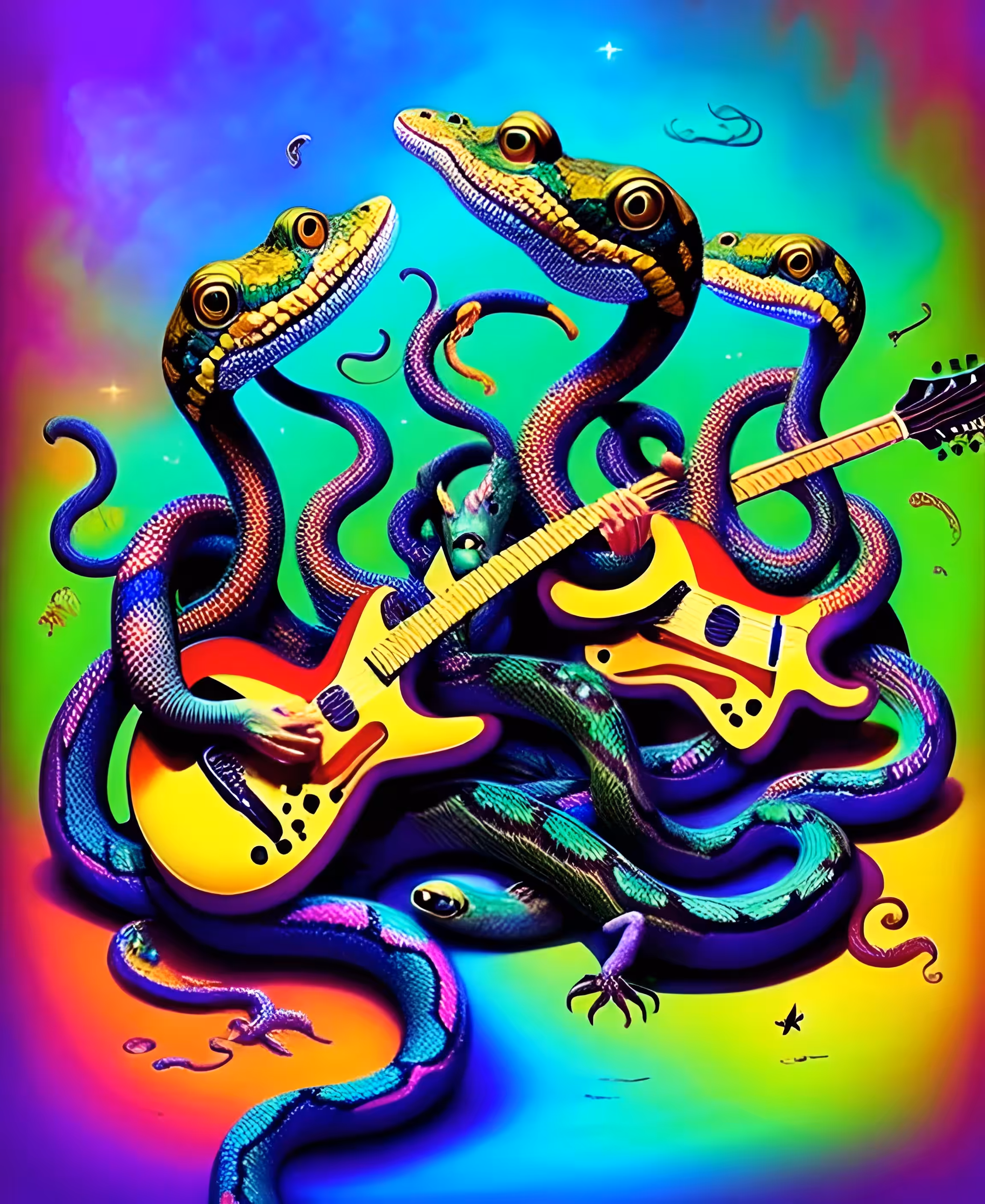 Three Snakes Jamming 