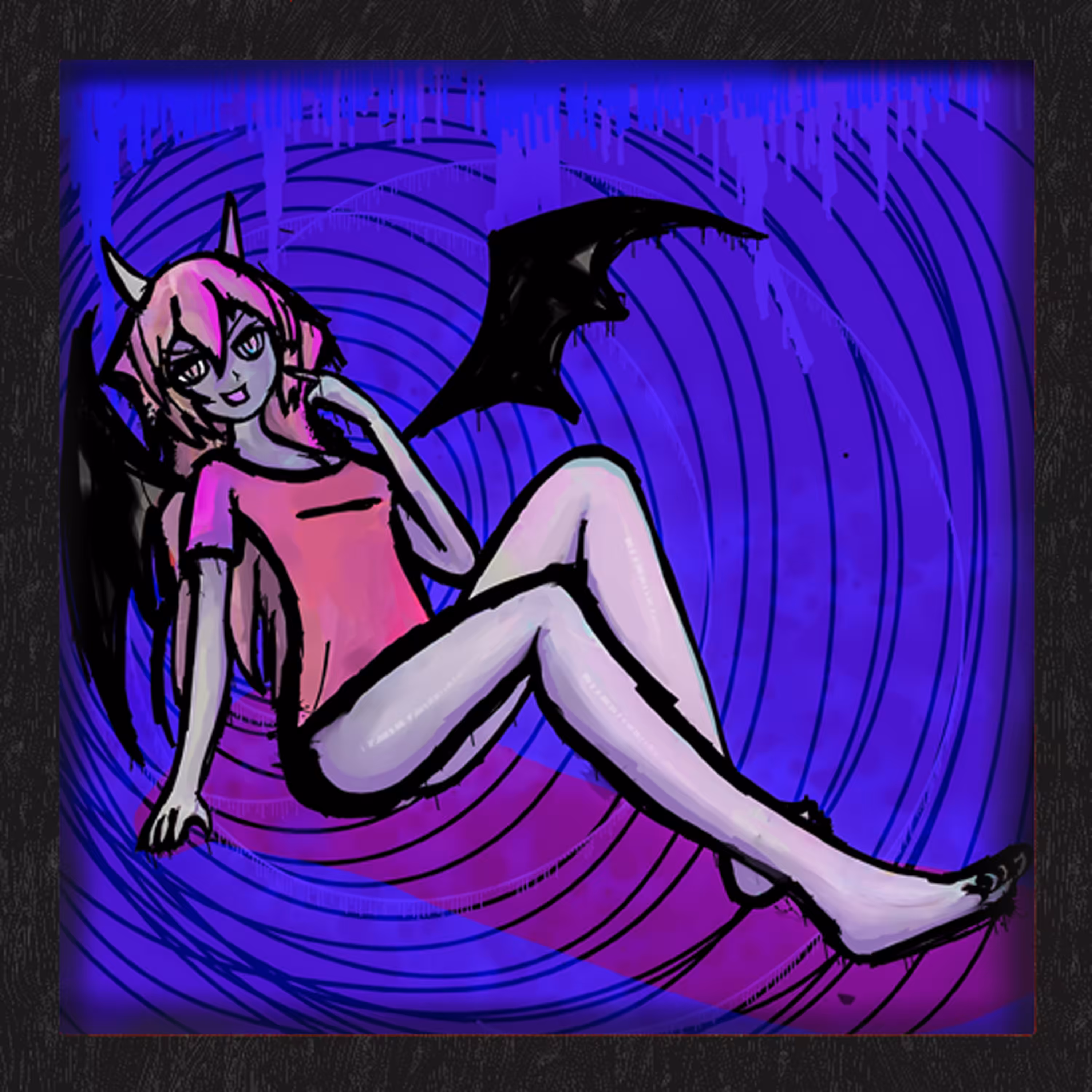 Love From Hell Black Frame