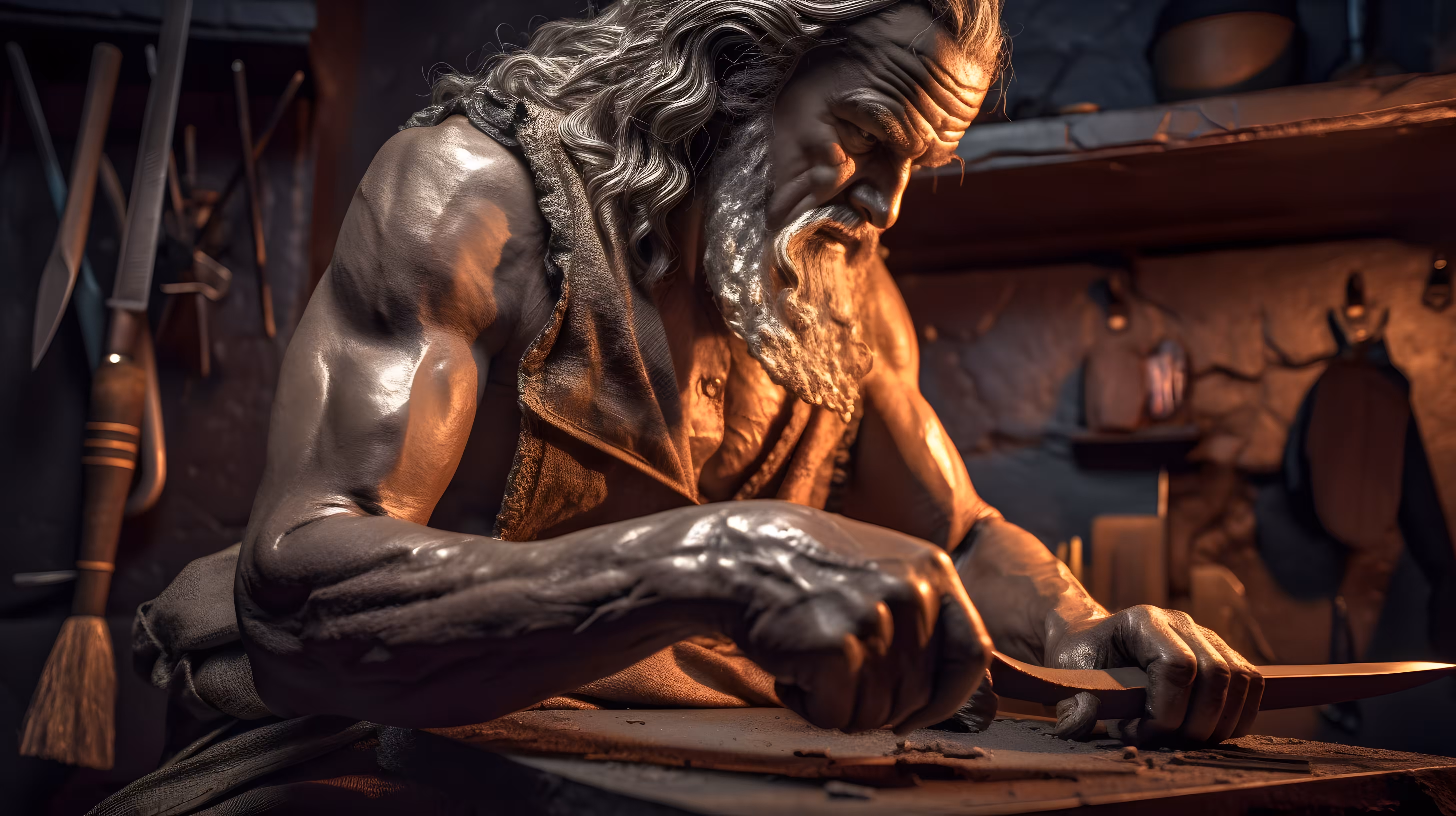 "Hephaestus God of Metal:The Divine Creation of a Sword"
