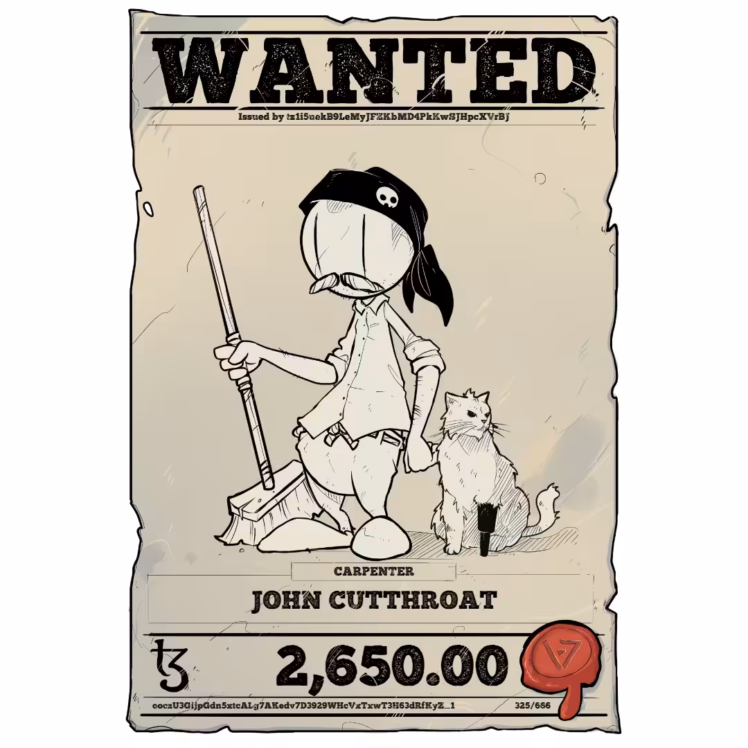 JOHN CUTTHROAT | TEZOS PIRATE 325/666