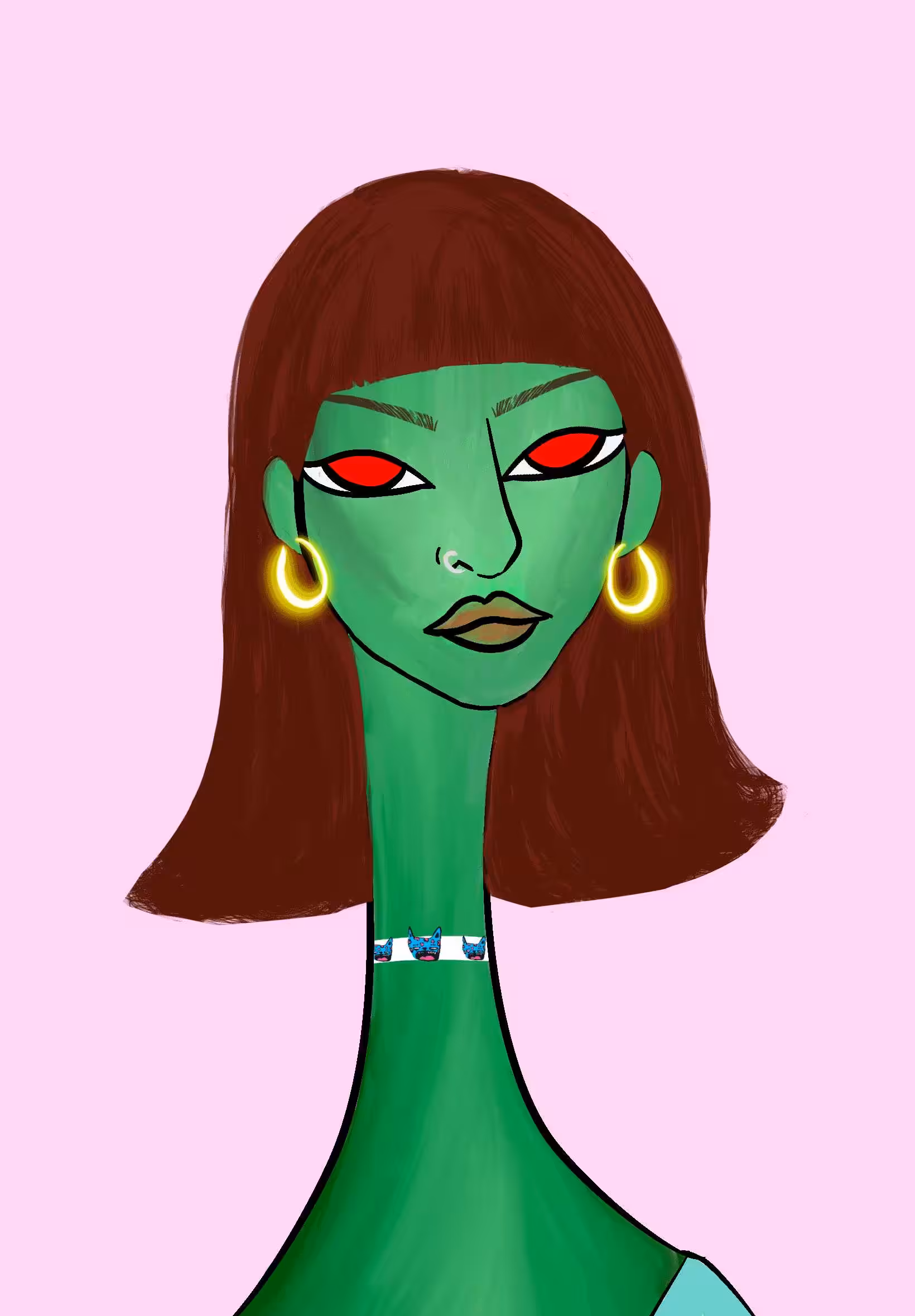 Long Neckie Lady #1675