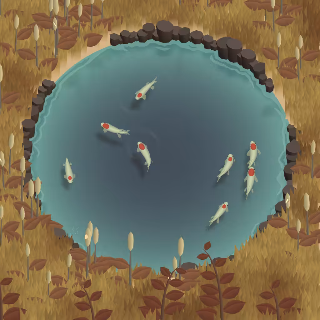 Koi Pond #5 - Tancho