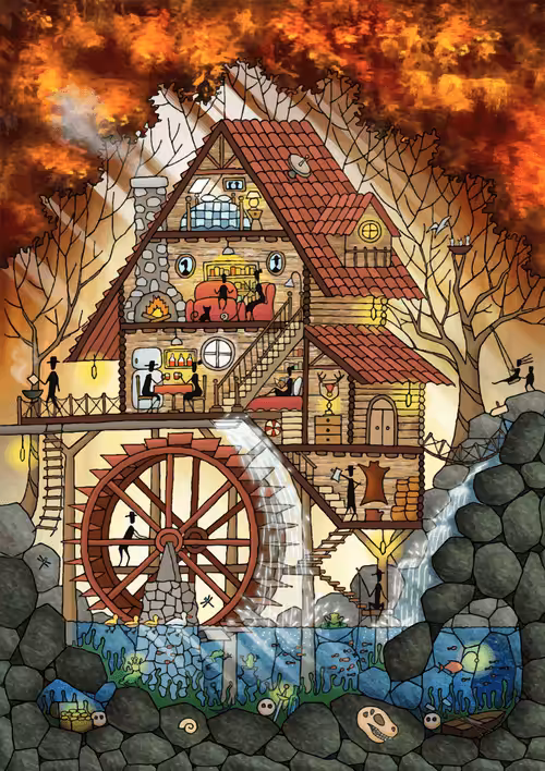 Scene 6 : Waterwheel House