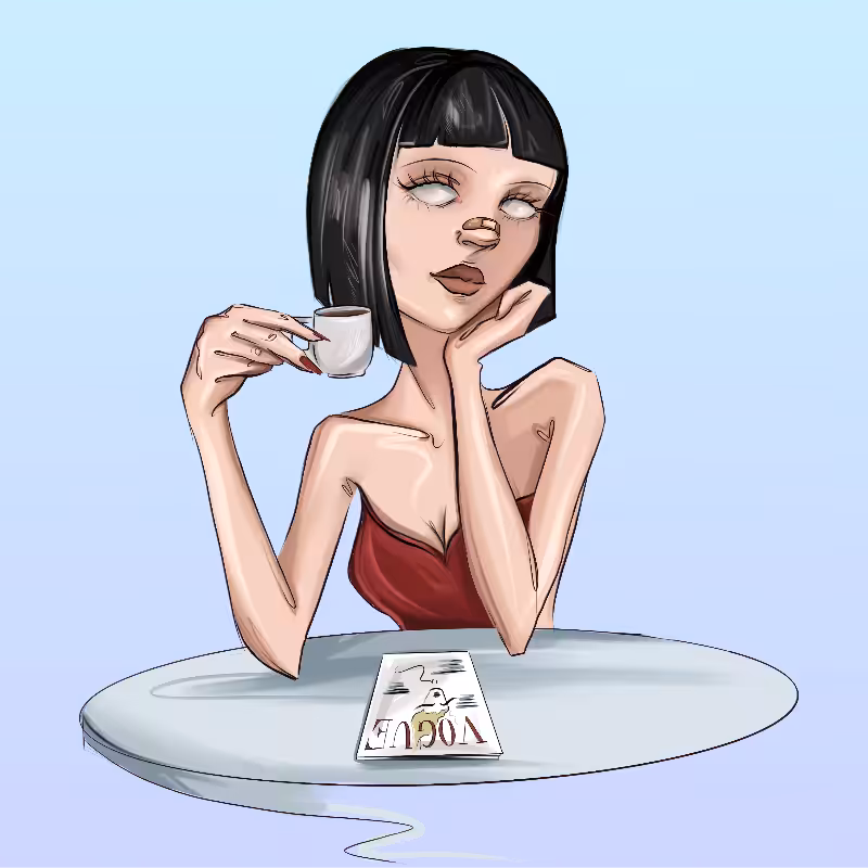 Girl at the table #59