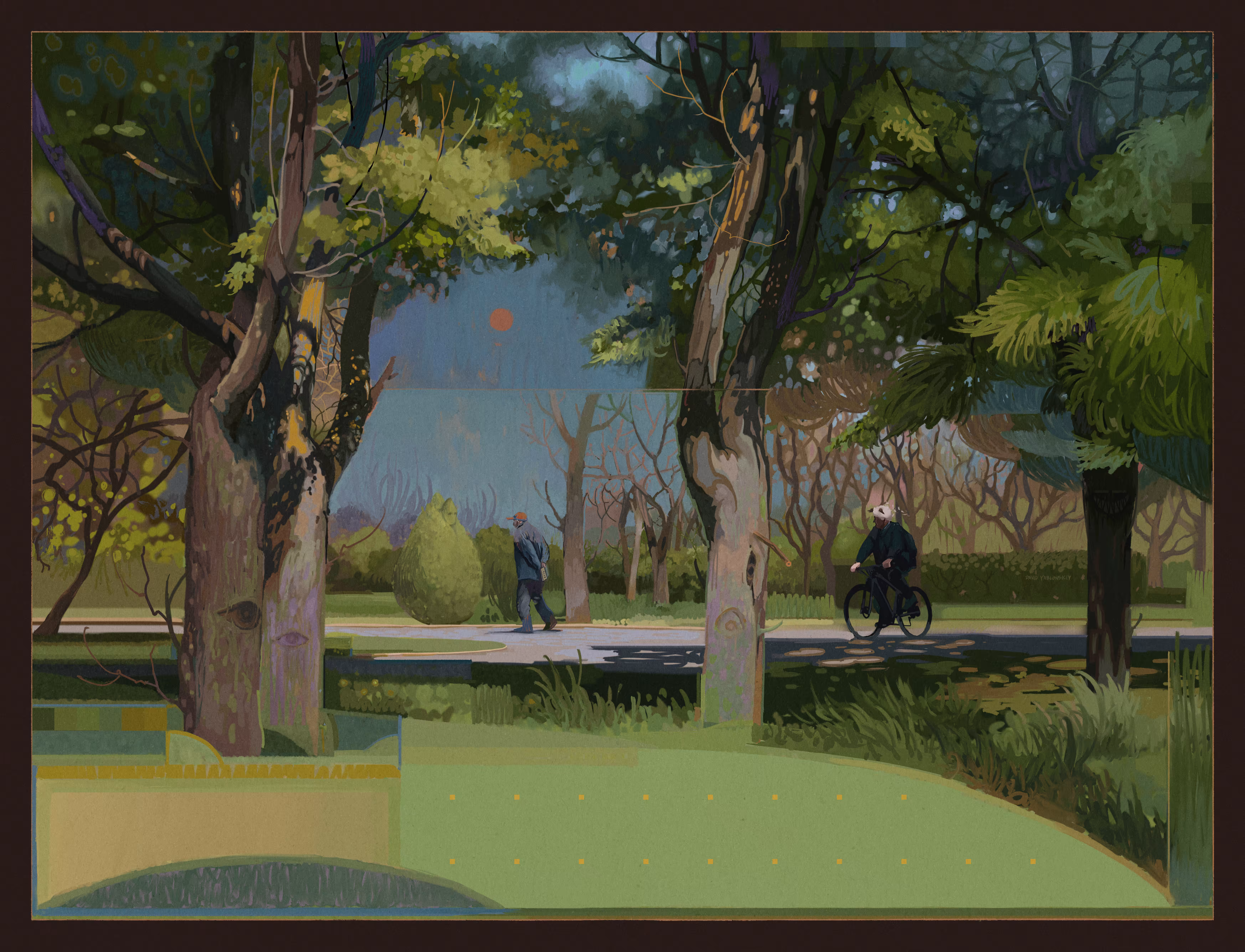 The artist's morning walk