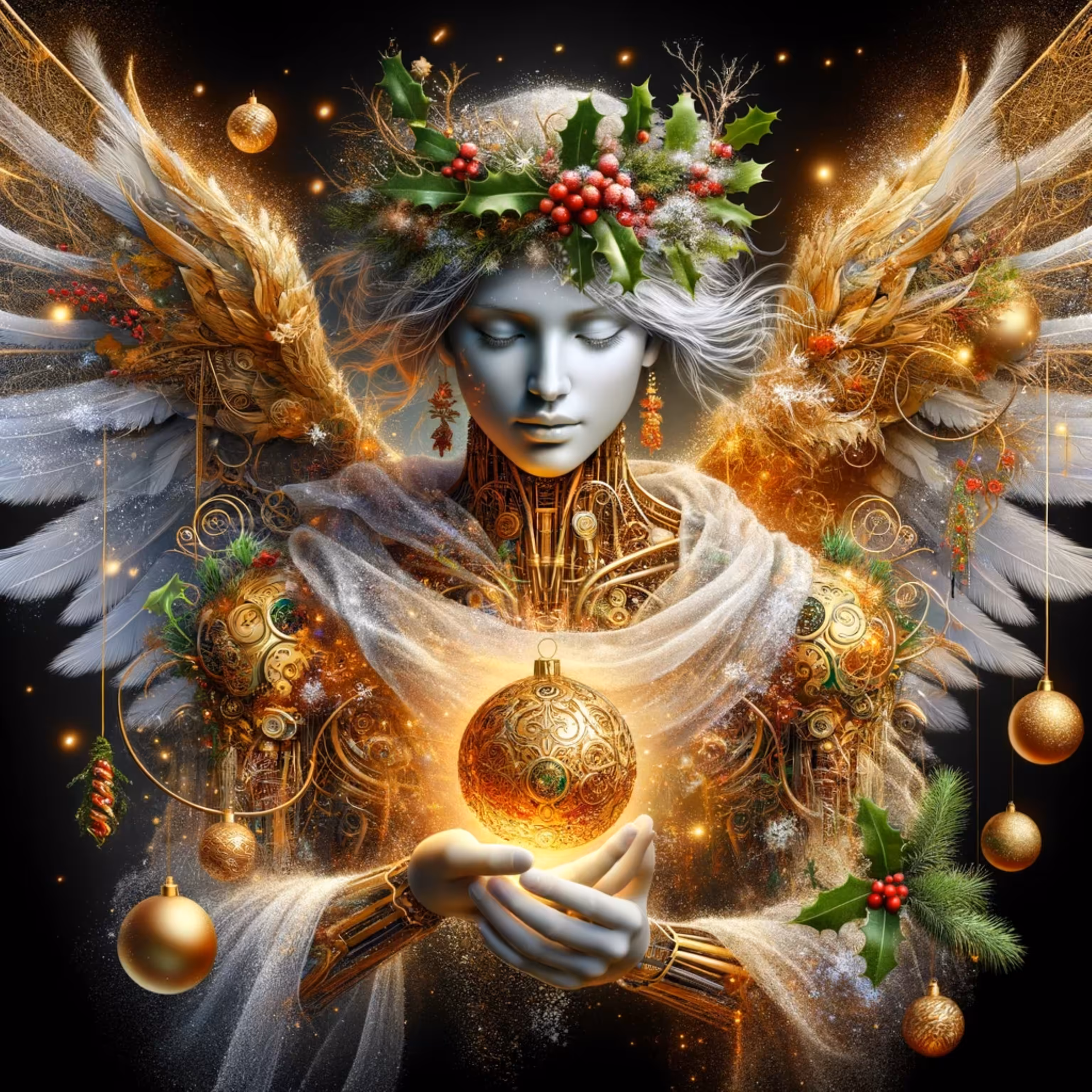 Cyber Angel Christmas Embrace 😇