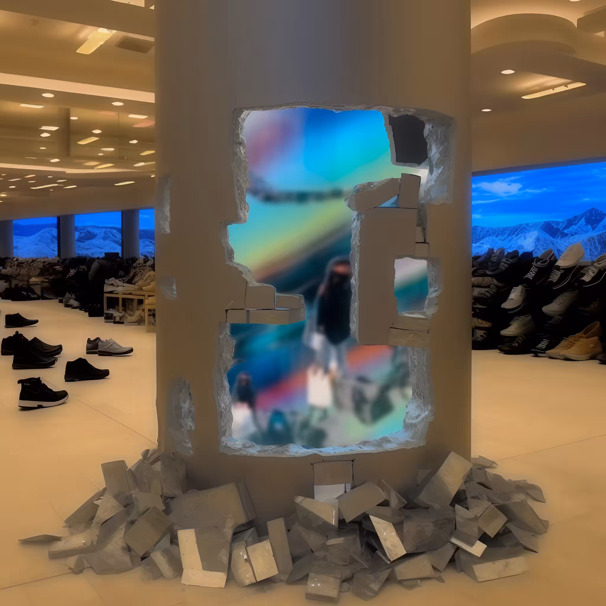 Impossible Pole #15 "Just a Portal in the Pole in the Art Show about Sneakers and Mountains"