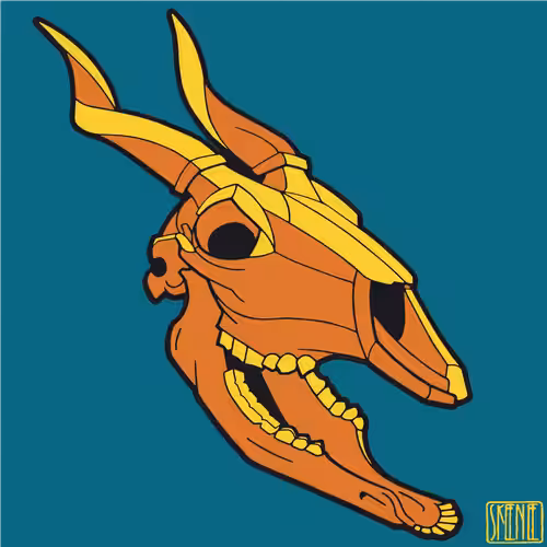 💀50 | MINIMALIST BONGO SKULL | Orange