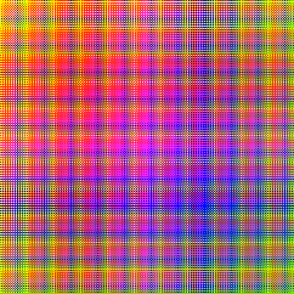 2x2 pixel variations with 11 colors
