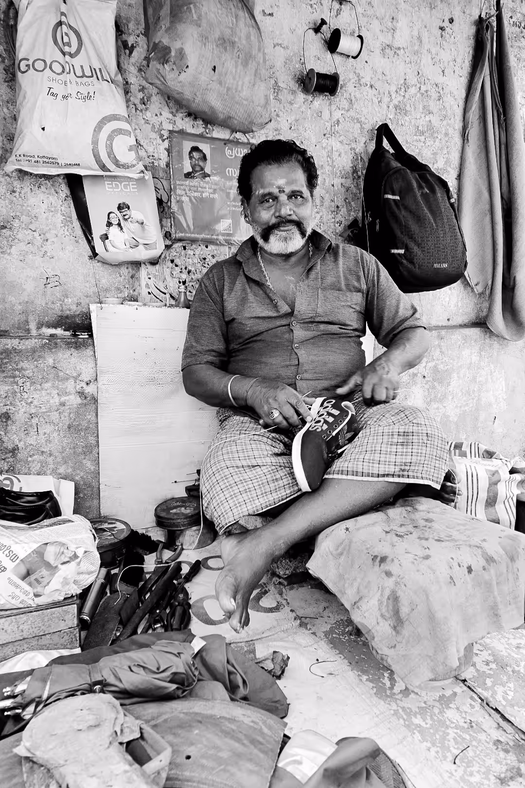 portrait of a shoe cobbler